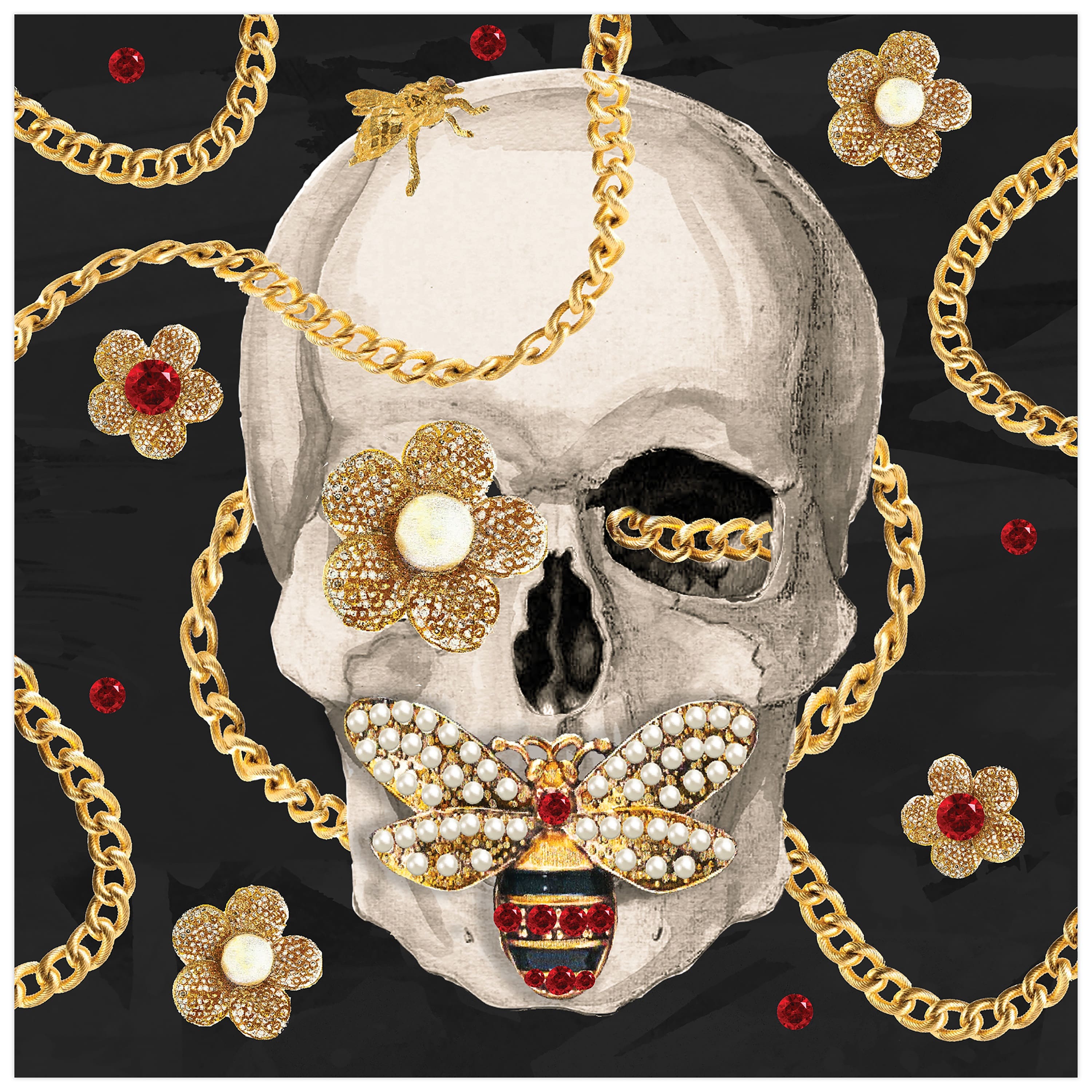 Empire Art Direct 24" x 24" Gold Digger Frameless Free Floating Printed Tempered Glass Wall Art