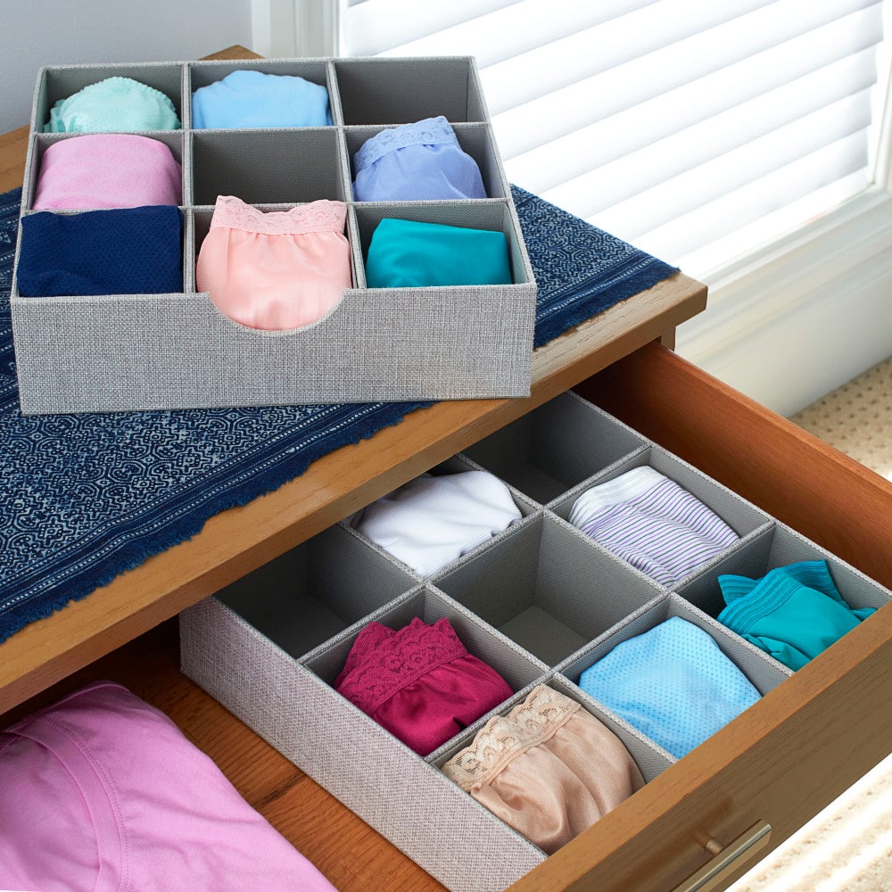 Household Essentials Gray Drawer Organizer Trays, 2ct.