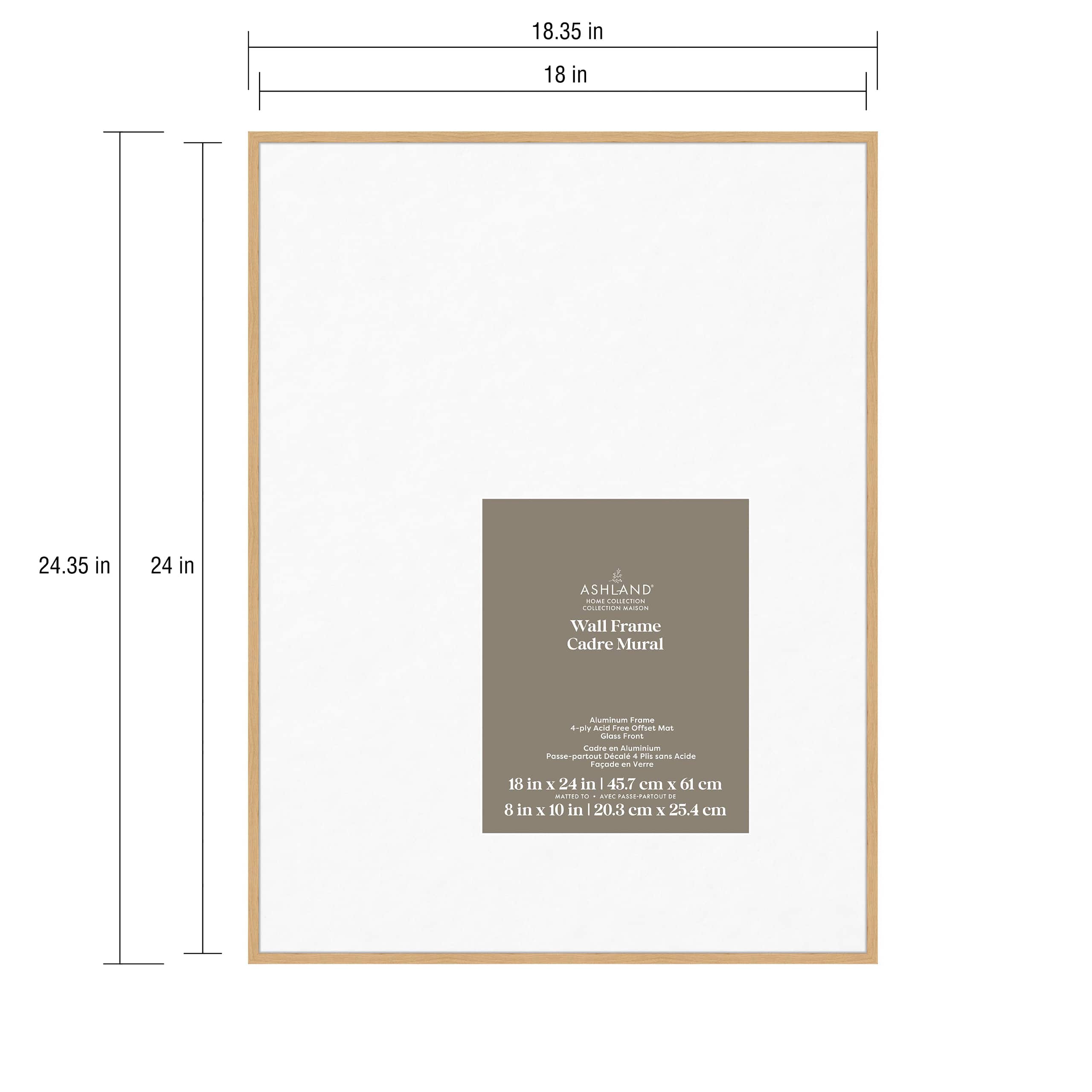 Home Oak Aluminum Frame with Offset Mat by Ashland