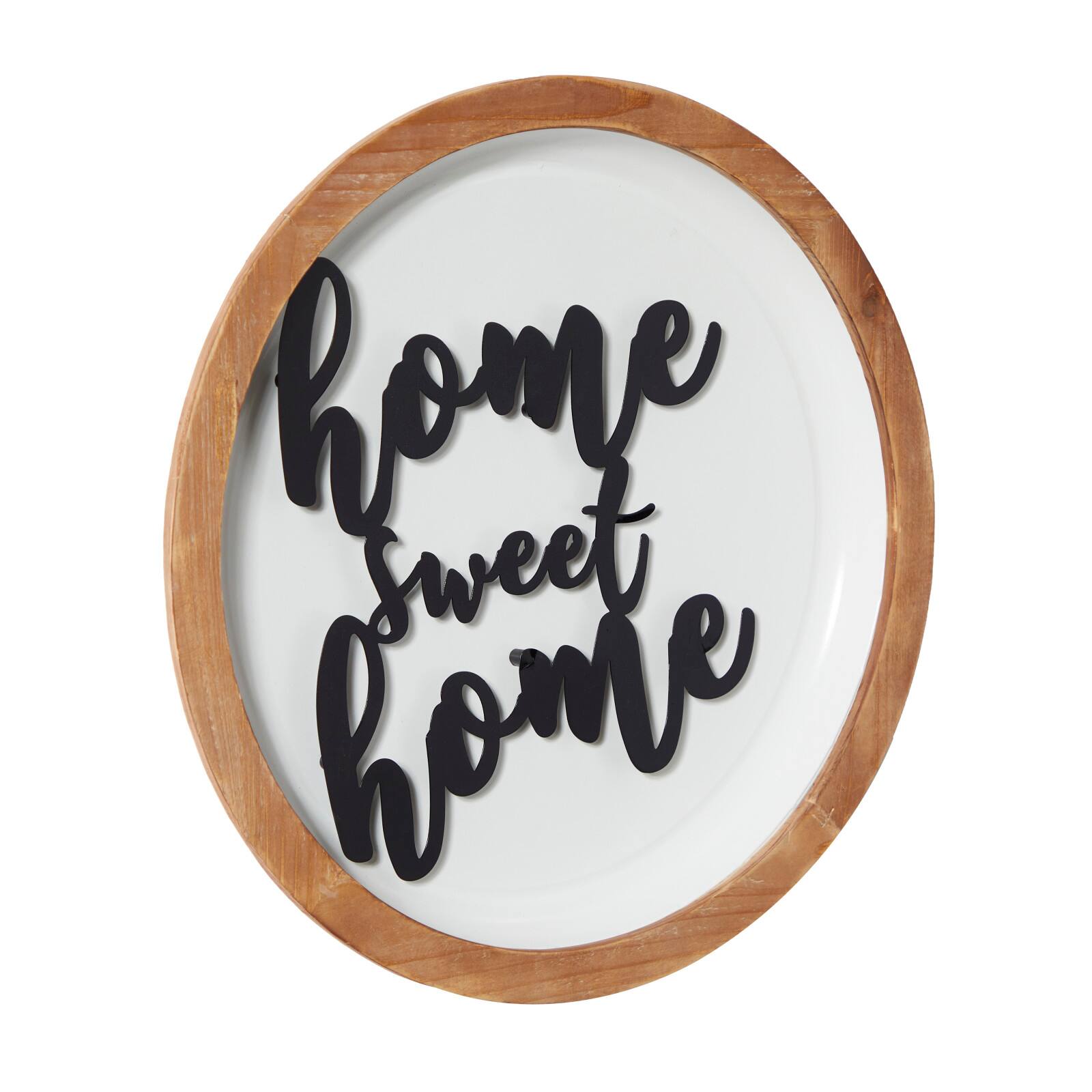 White Metal Farmhouse Wall Decor 17" x 17" x 2