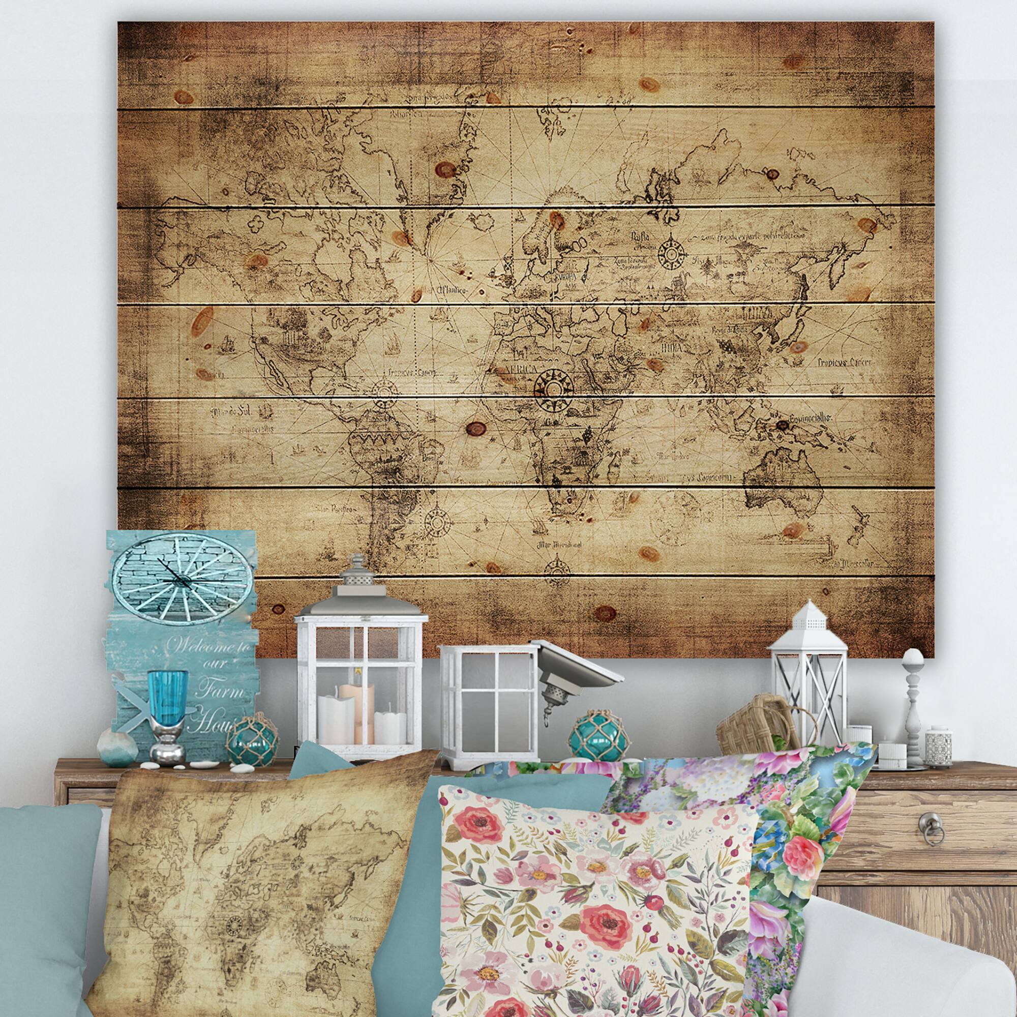 Designart - Ancient Map of The World IV
