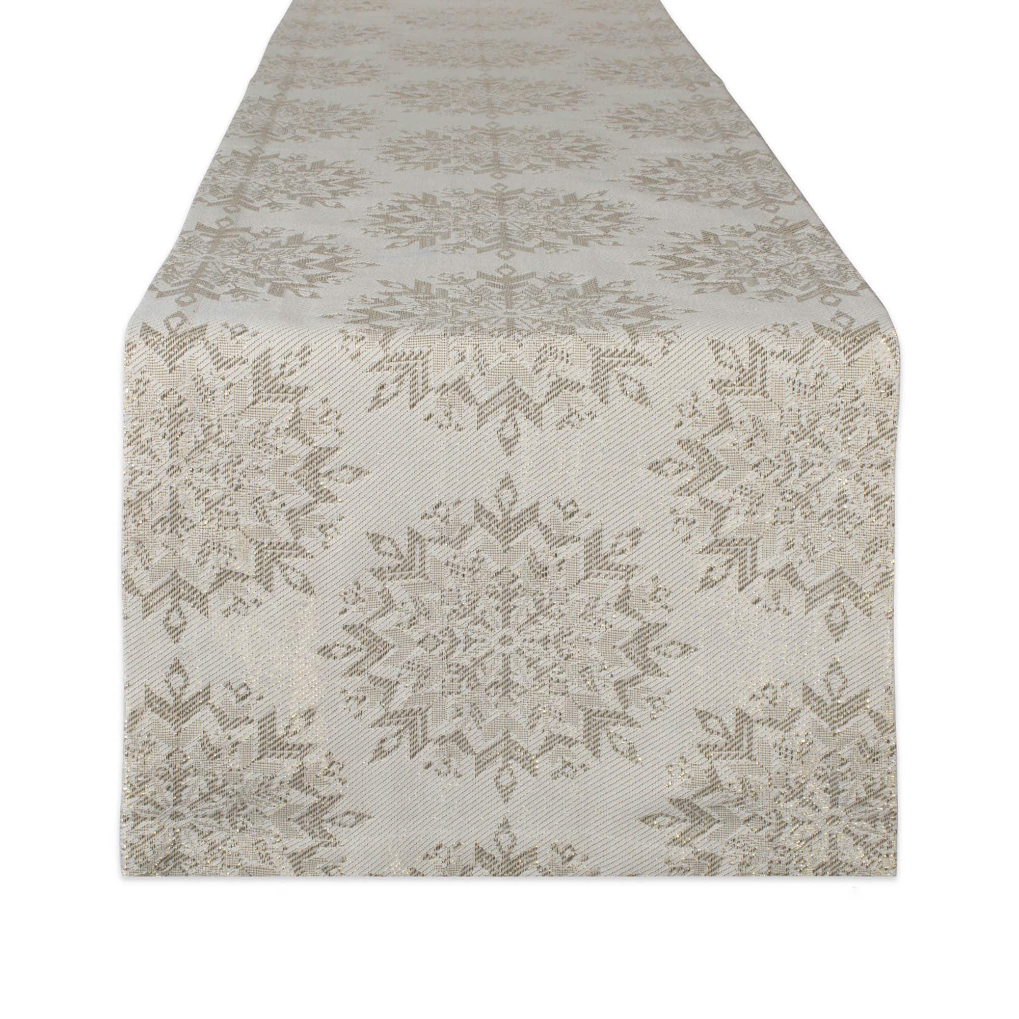 DII® 108'' Winter Sparkle Jacquard Table Runner