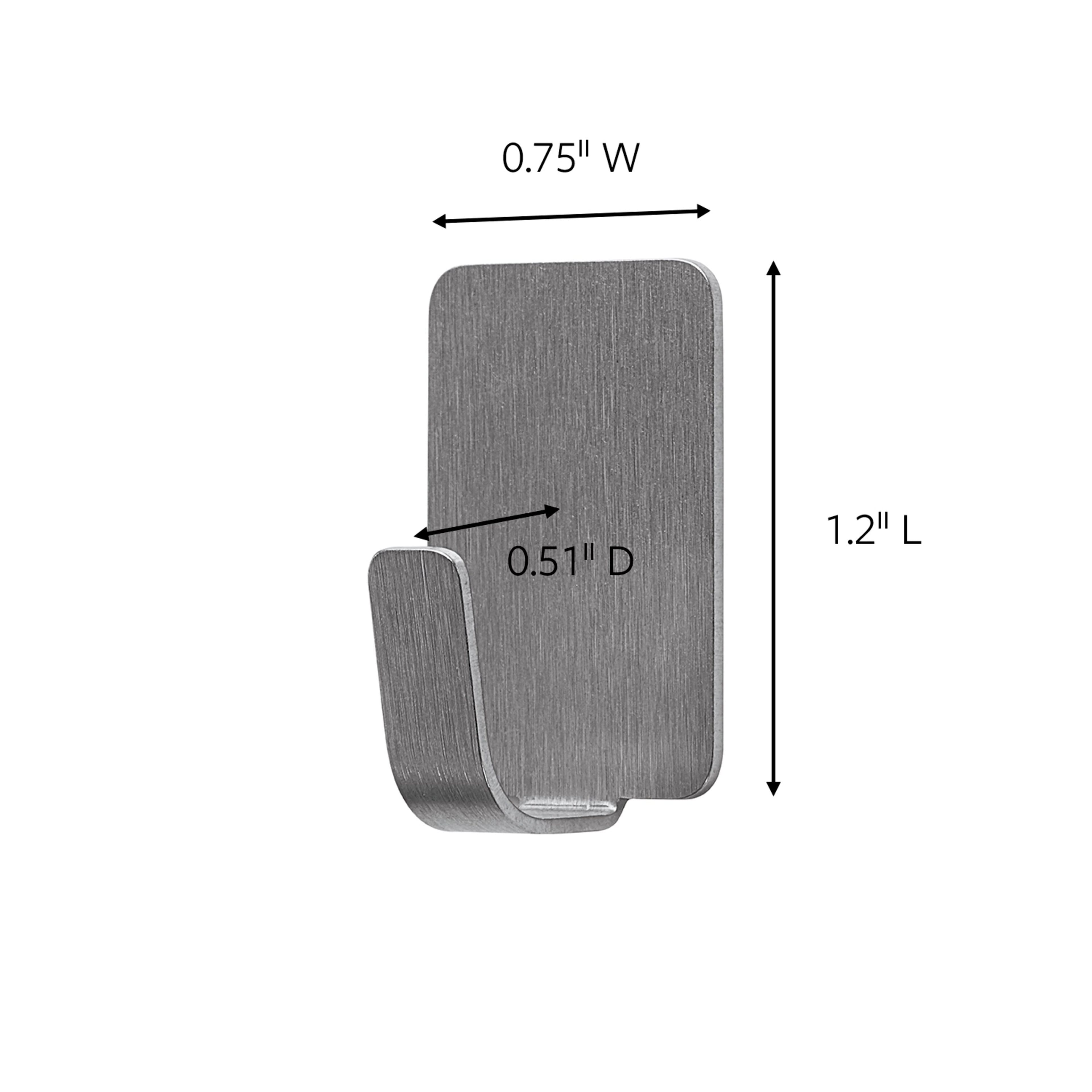 Command™ Small Decorative Metal Hooks, Stainless Steel