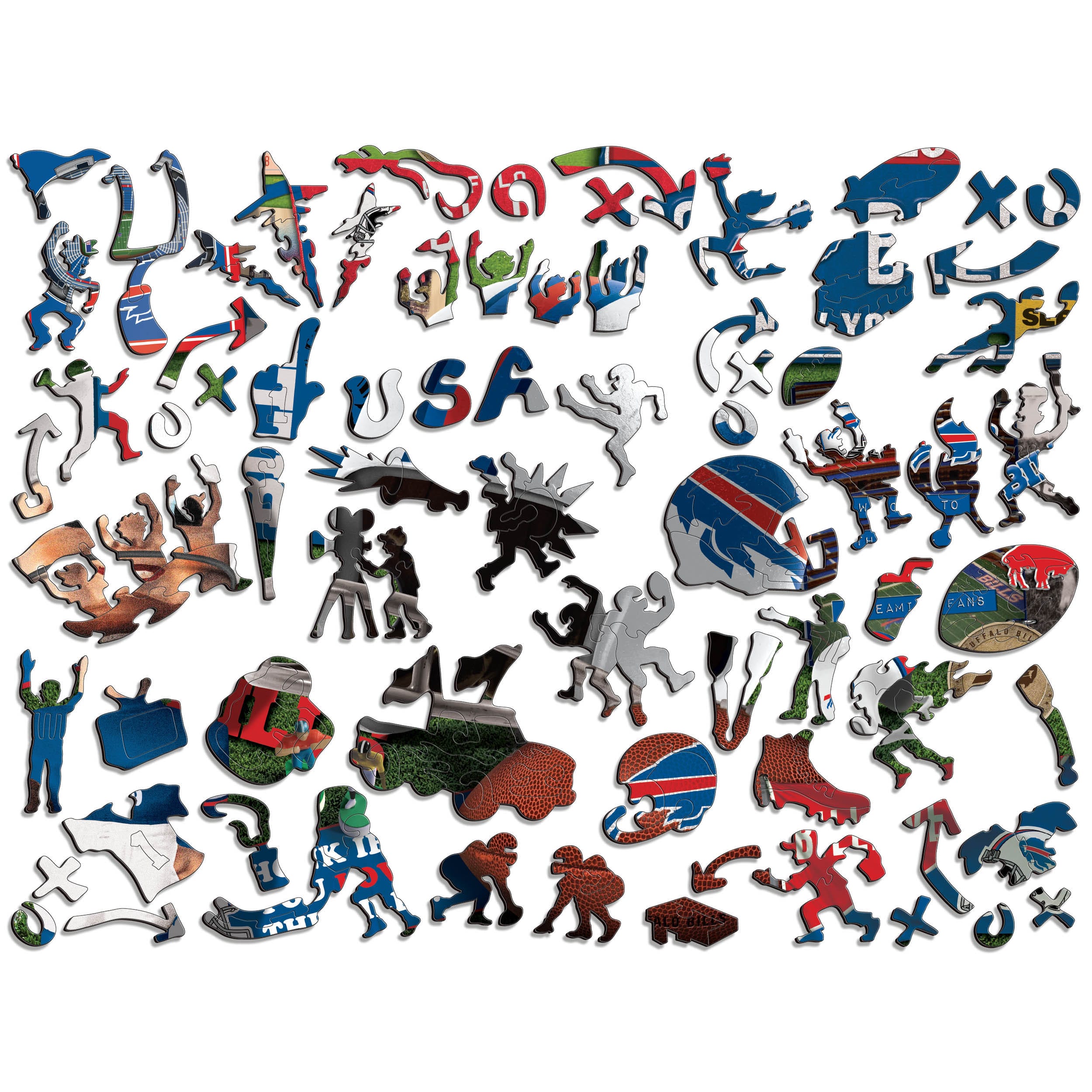NFL Buffalo Bills Retro Series 333 Piece Wooden Puzzle