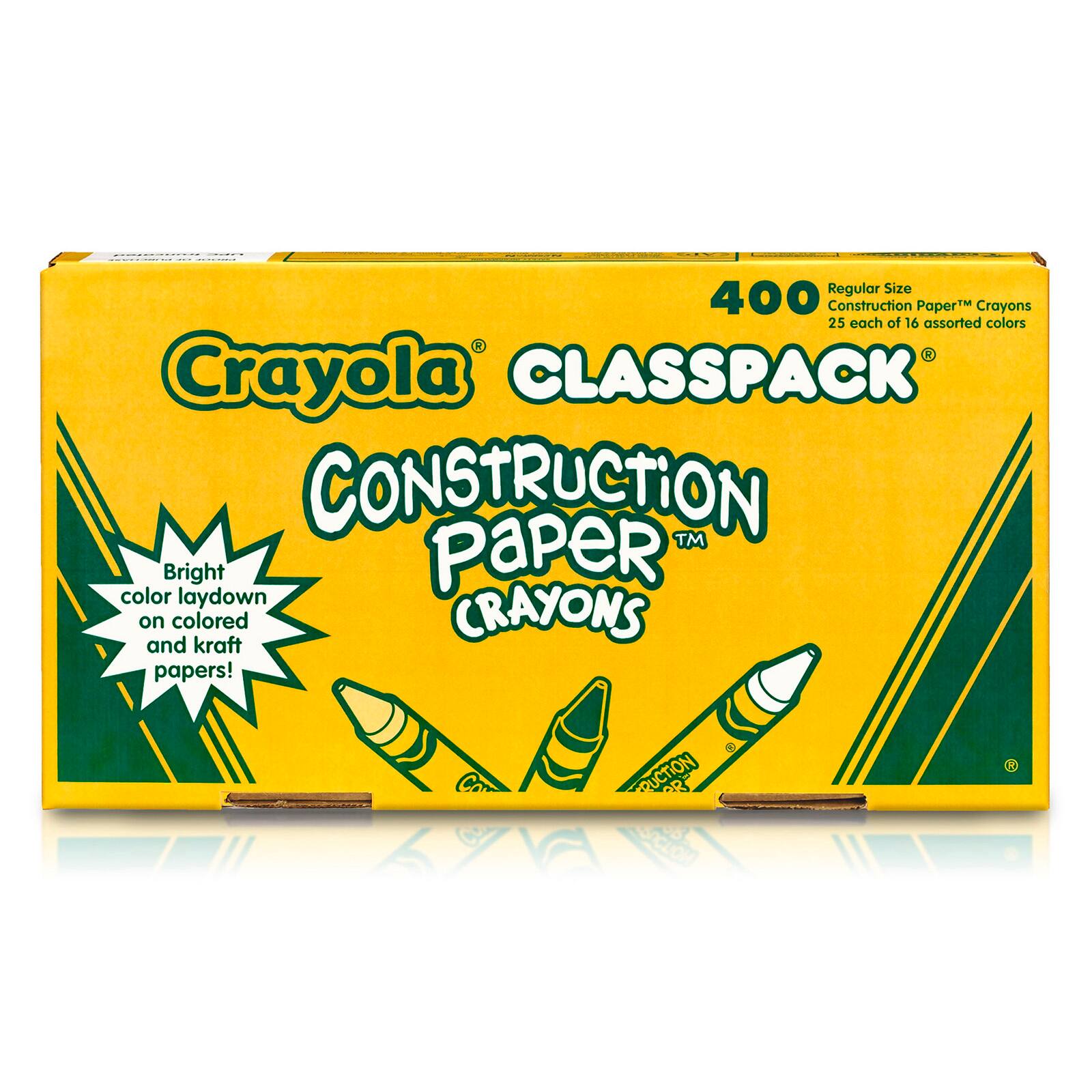 Crayola® Construction Paper™ Crayon Classpack®, Regular Size Crayons, 400ct.