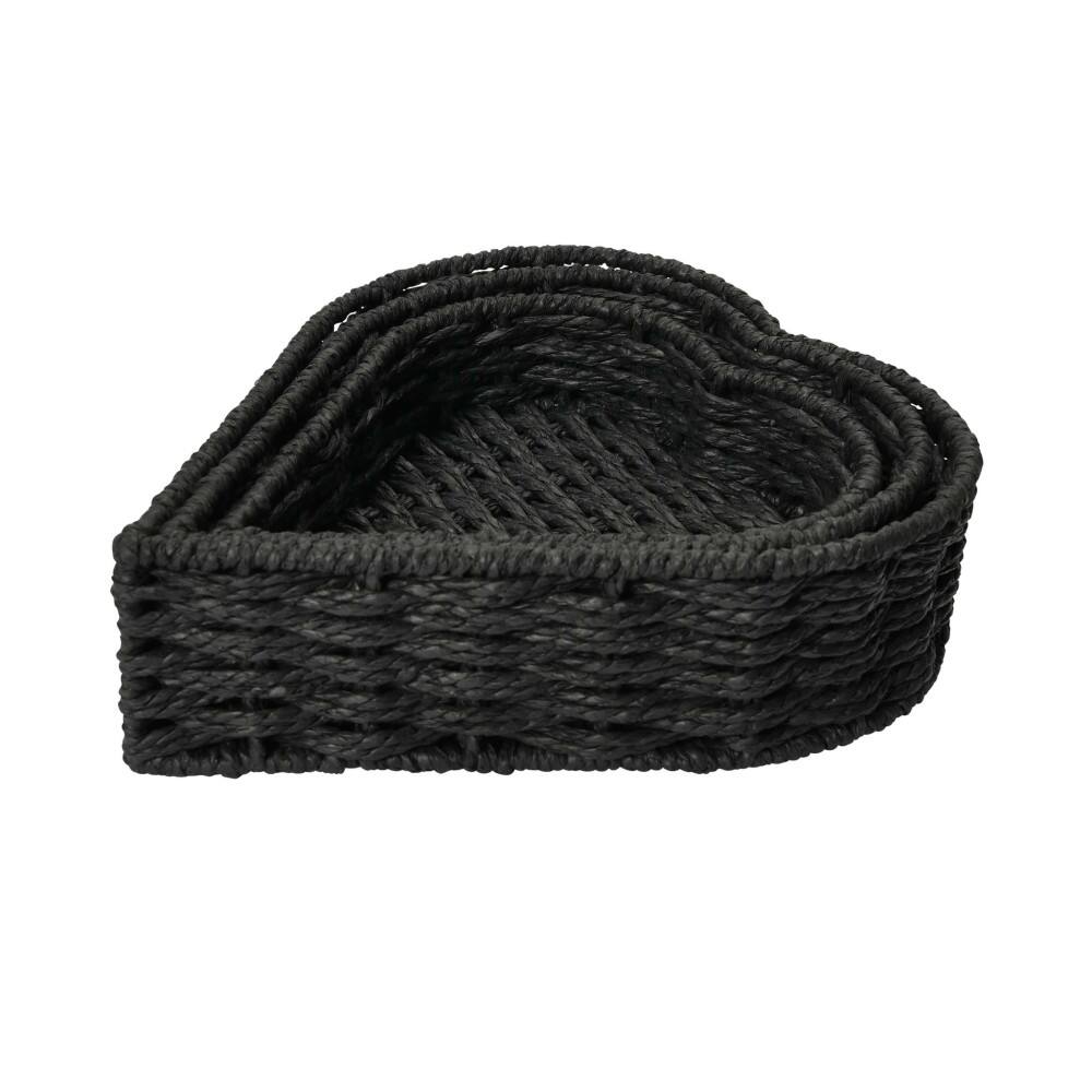 Household Essentials Nesting Paper Rope Heart Basket Set