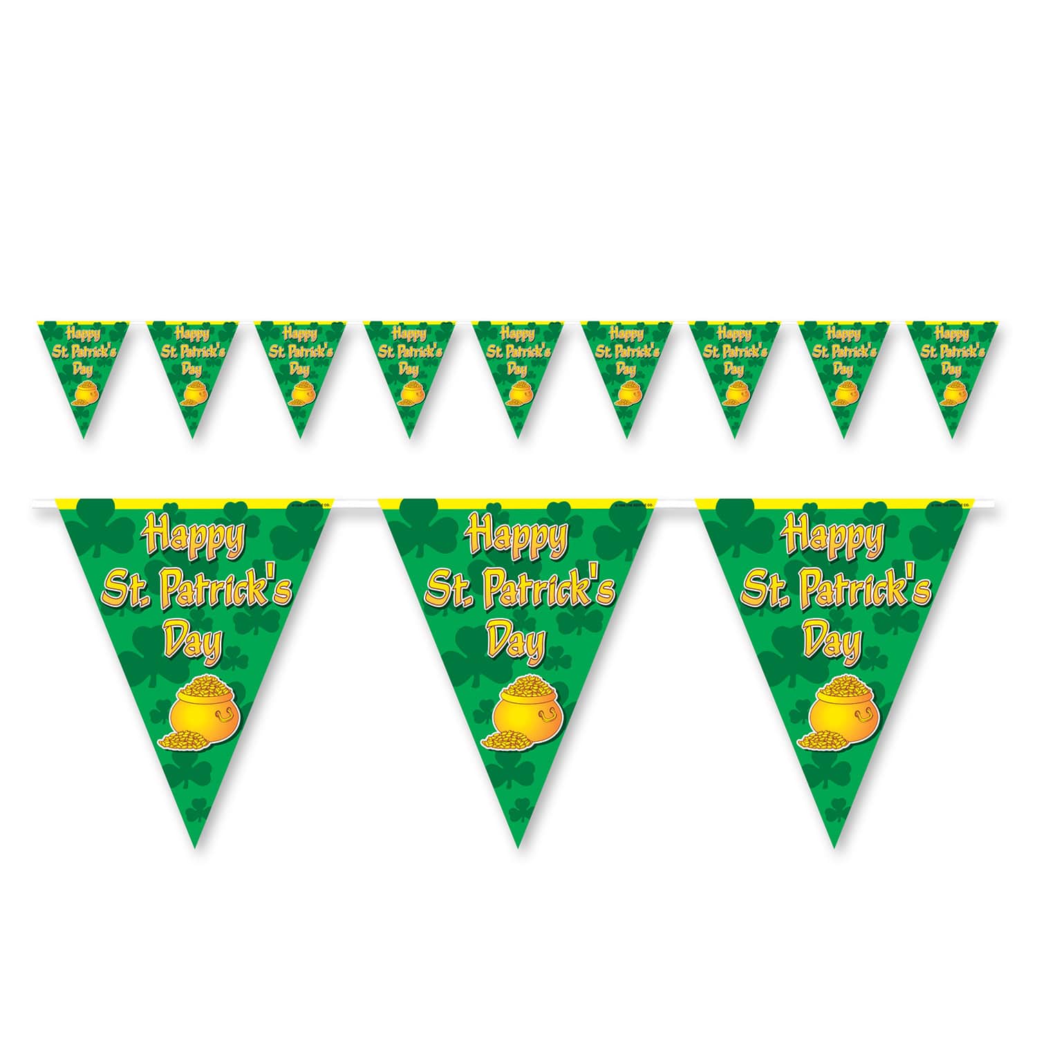 Beistle 12ft. Green Happy St. Patrick's Day Pennant Banners, 2ct.