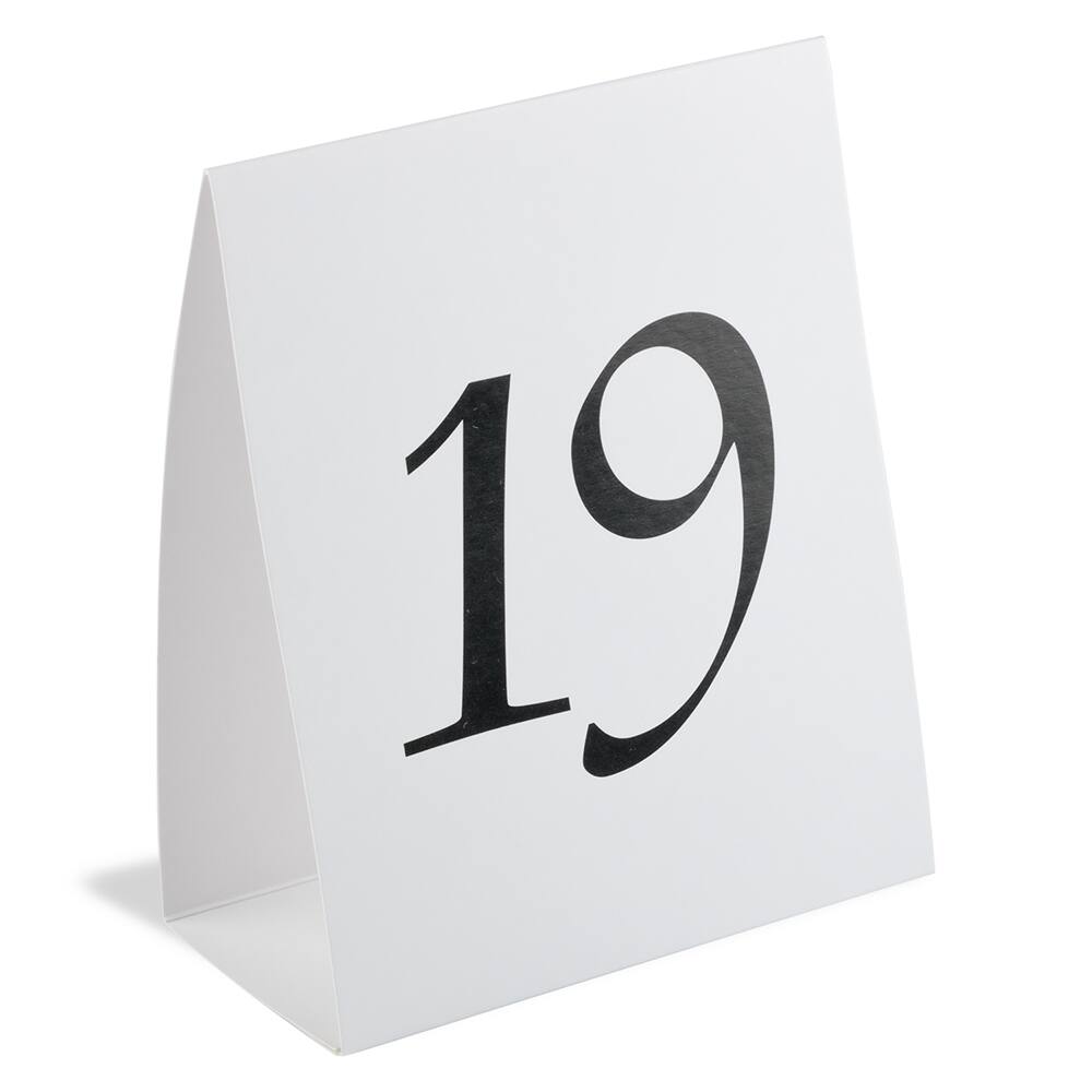 JAM Paper White Table Number Tent Cards, 13-24
