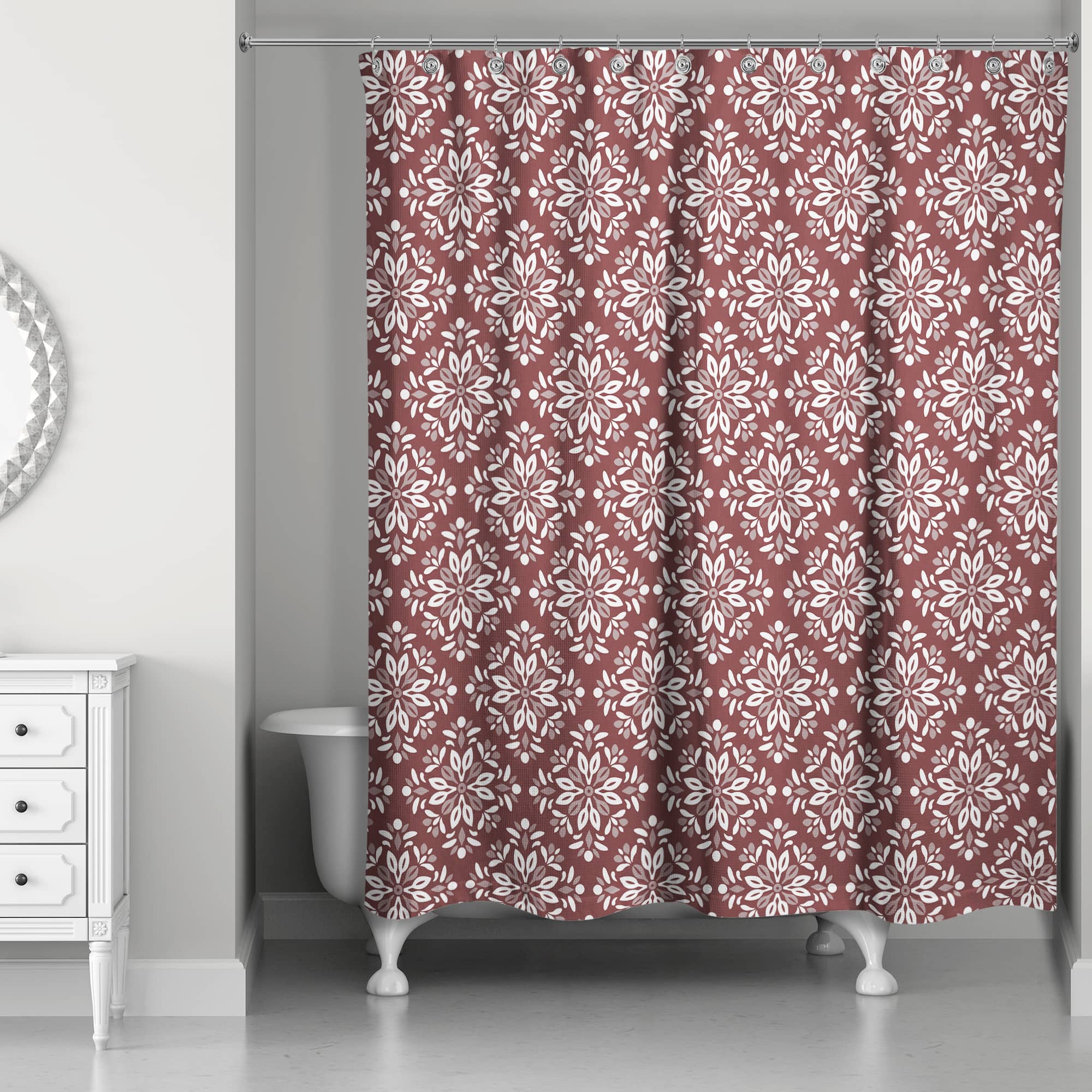 Leafy Medallions Shower Curtain