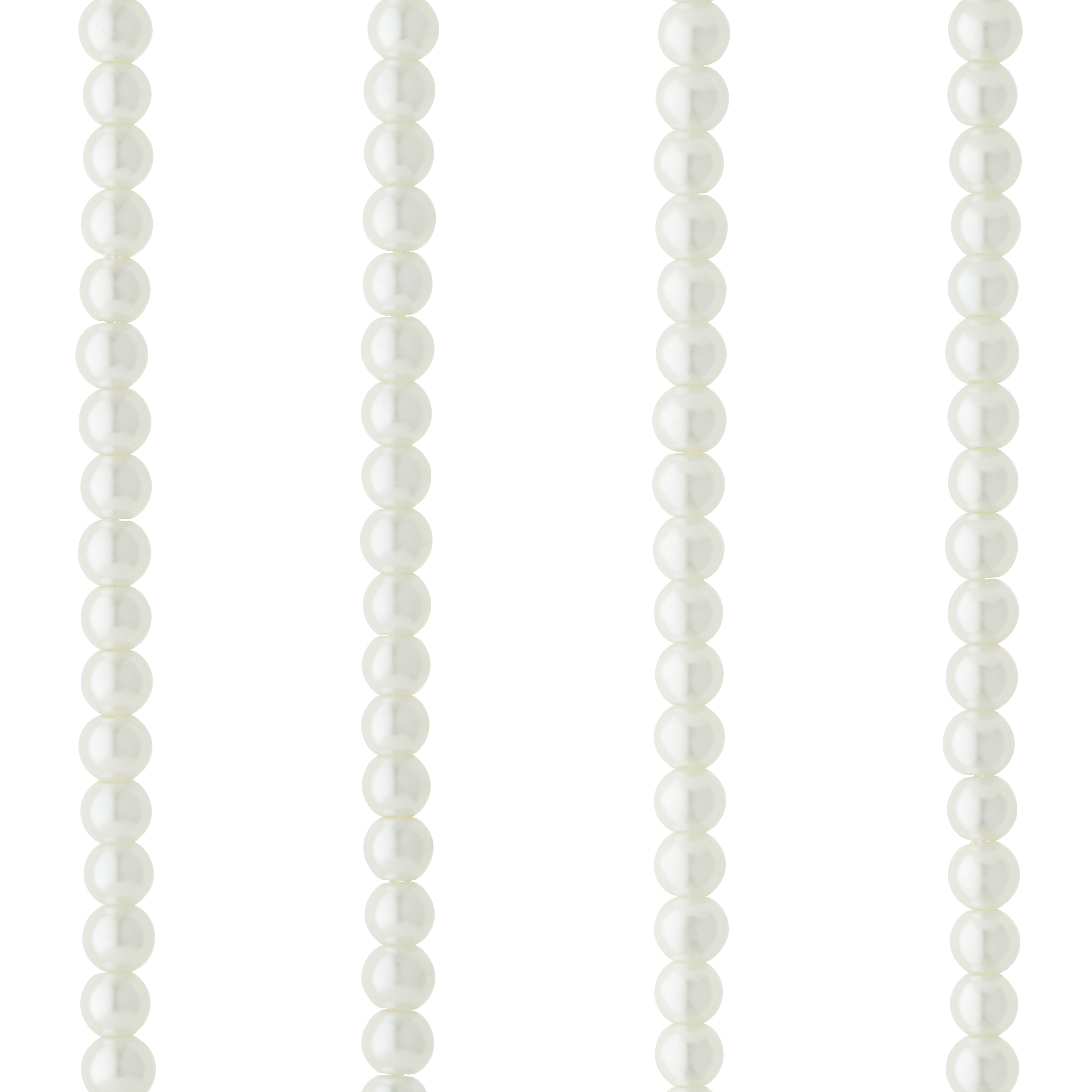 12 Packs: 160 ct. (1920 total) White Pearl Glass Beads, 6mm by Bead Landing™