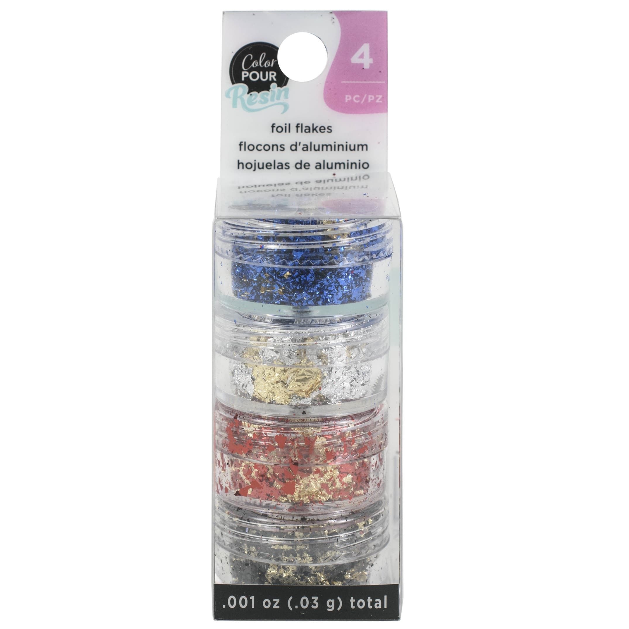 Color Pour Reversible Foil Flakes Resin Mix-Ins Set