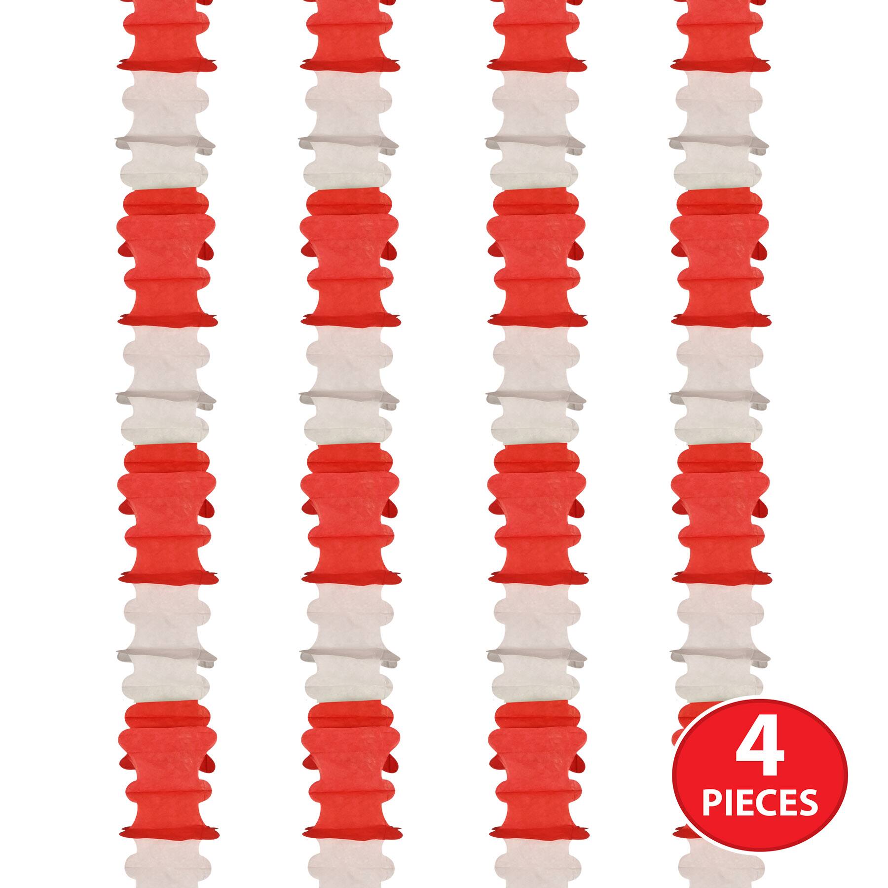 Beistle 14.5ft. Red & White Ceiling Drops, 4ct.