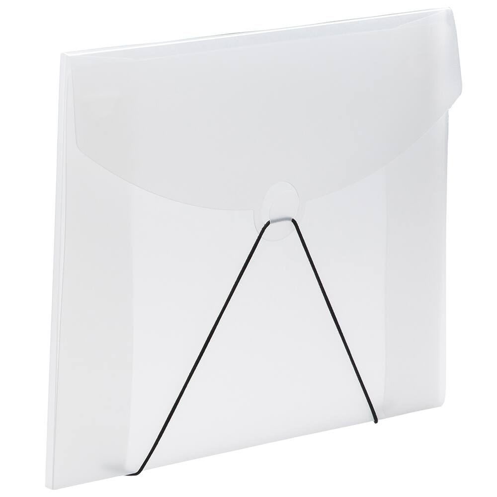 JAM Paper Clear Frosted 9.5" x 12" Plastic Portfolio