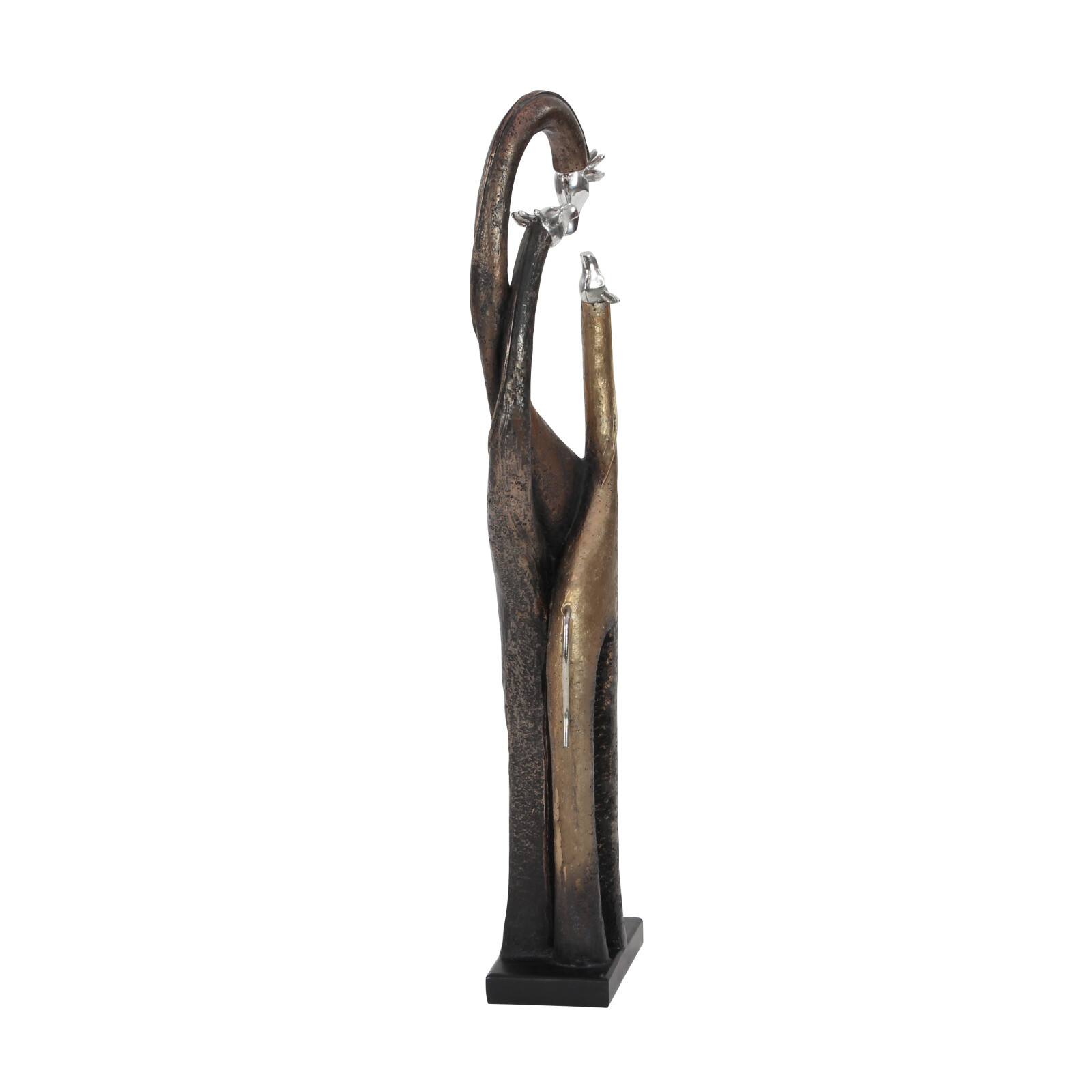 22" Brass Giraffe Sculpture