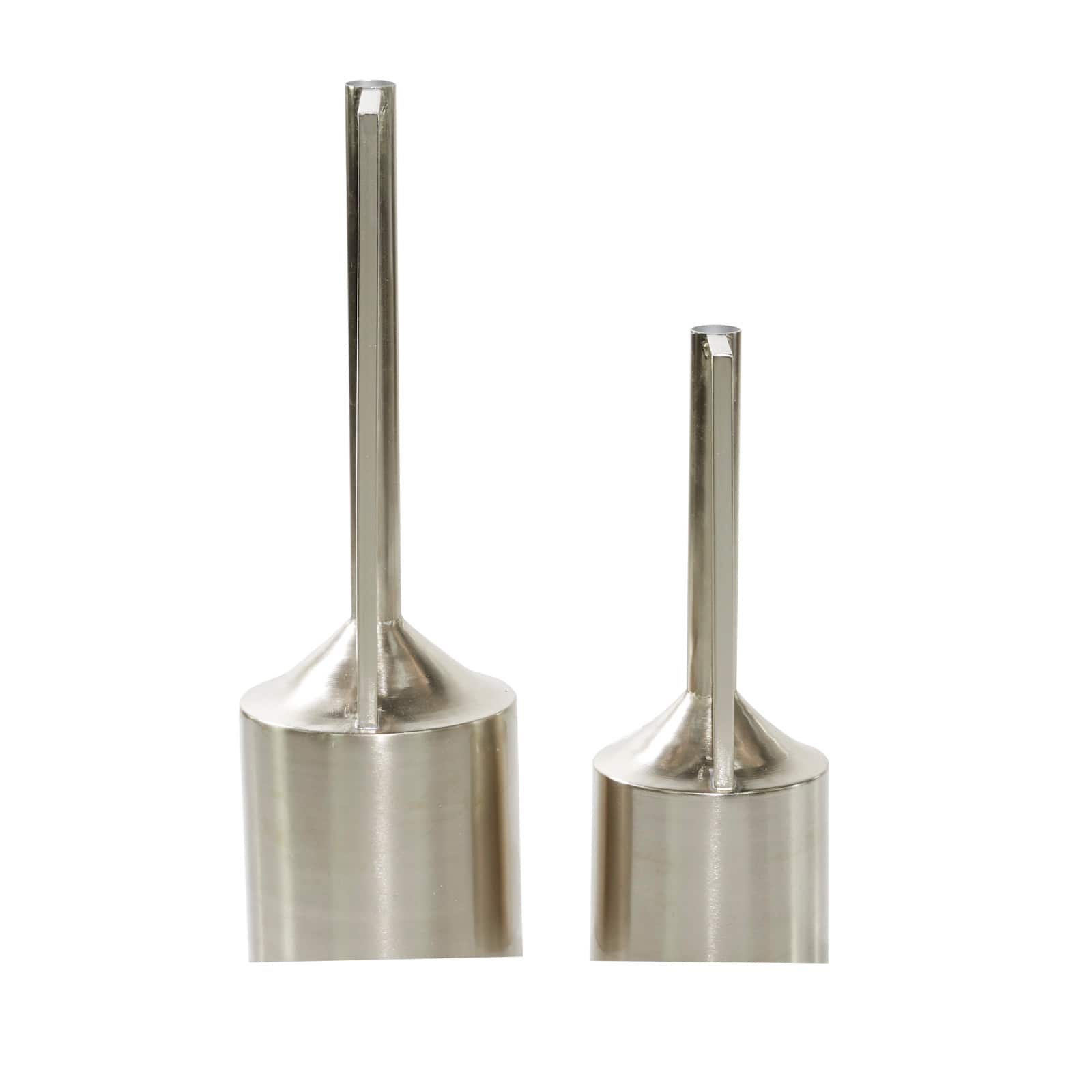 Silver Metal Glam Vase Set
