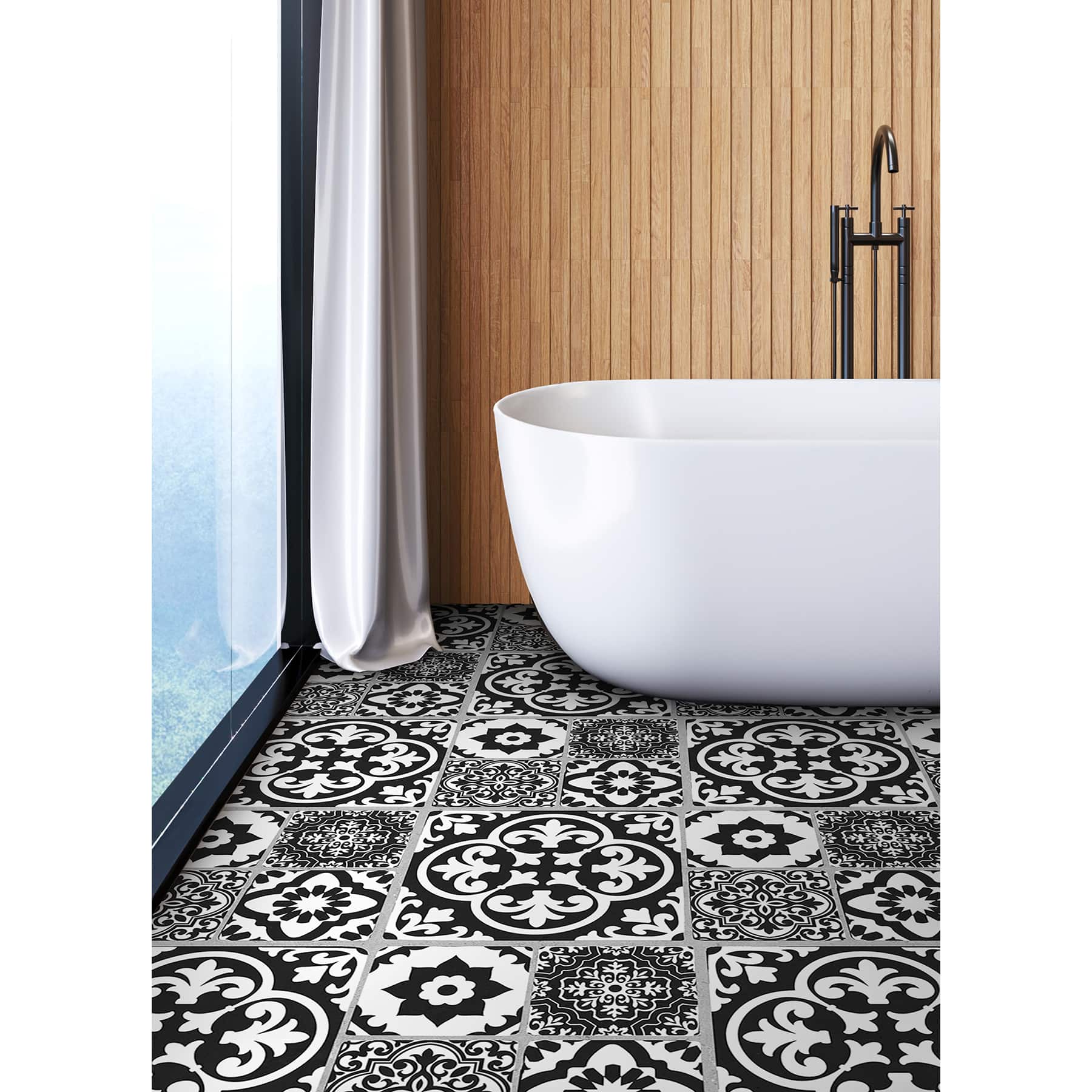 FloorPops Valencia Peel & Stick Floor Tiles, 6ct.