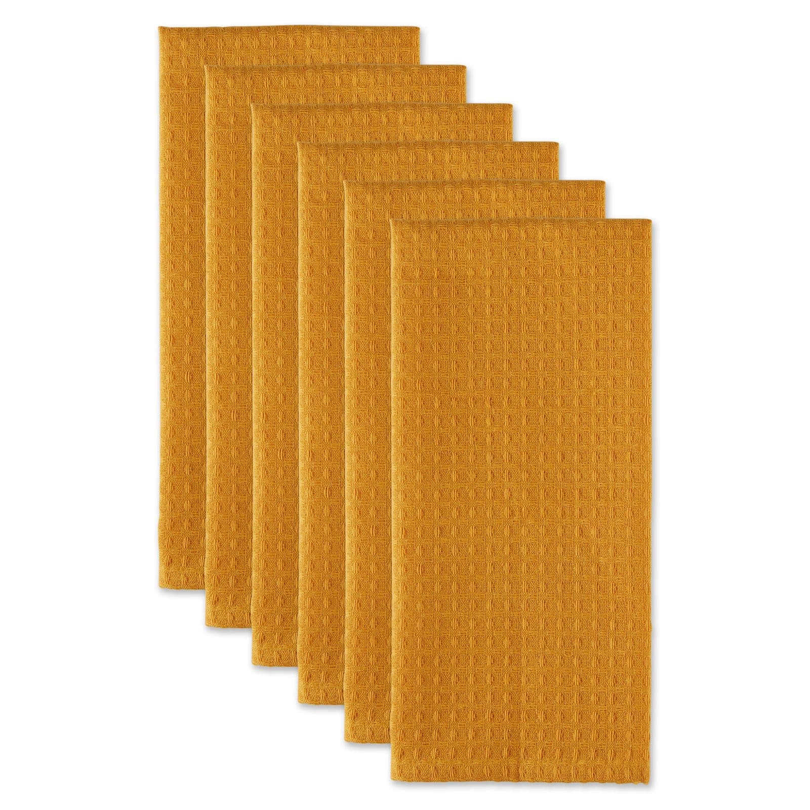 DII® Honey Gold Recycled Cotton Waffle Dish Towels, 6ct.