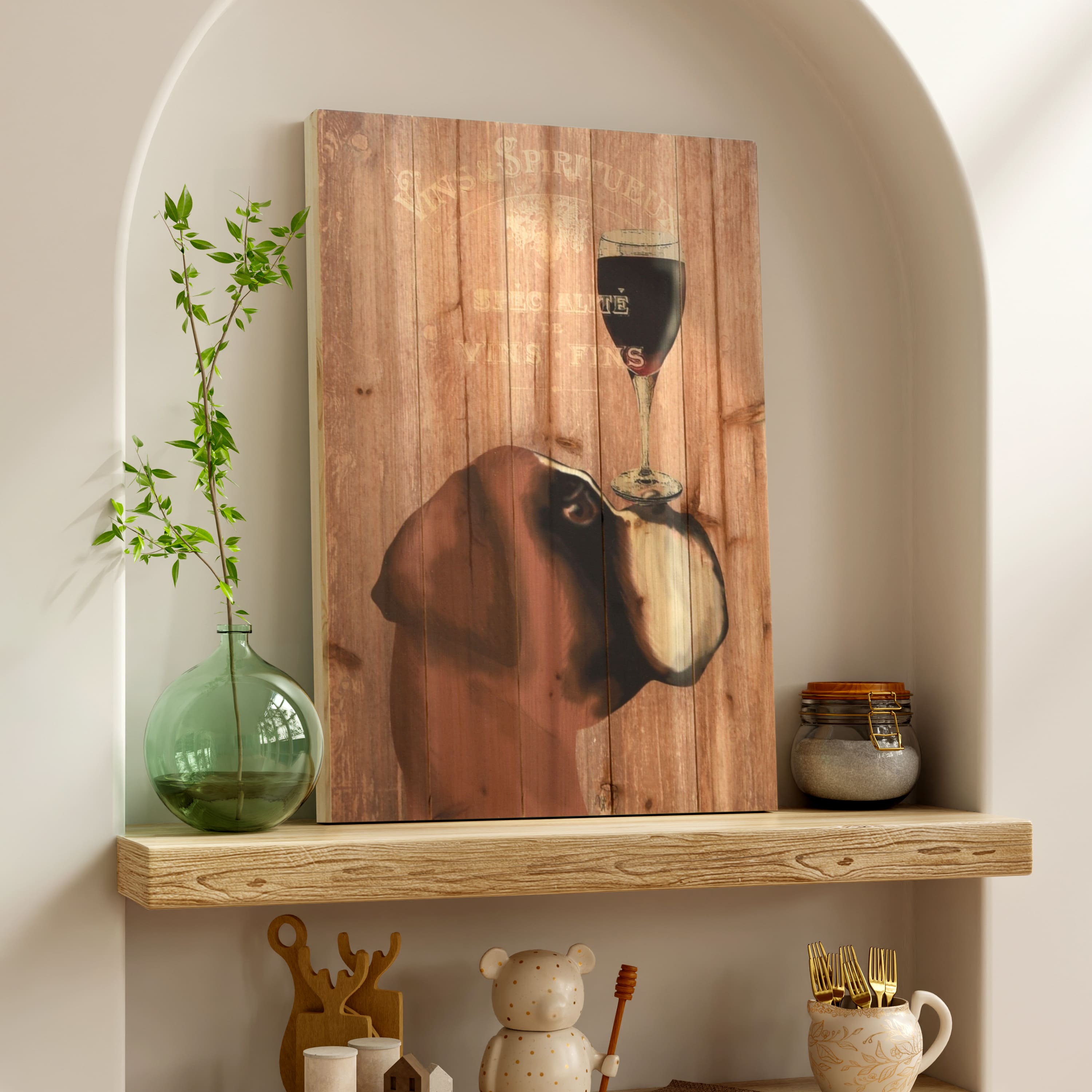 Empire Art Direct 24" x 18" Dog Au Vin Boxer Wall Art