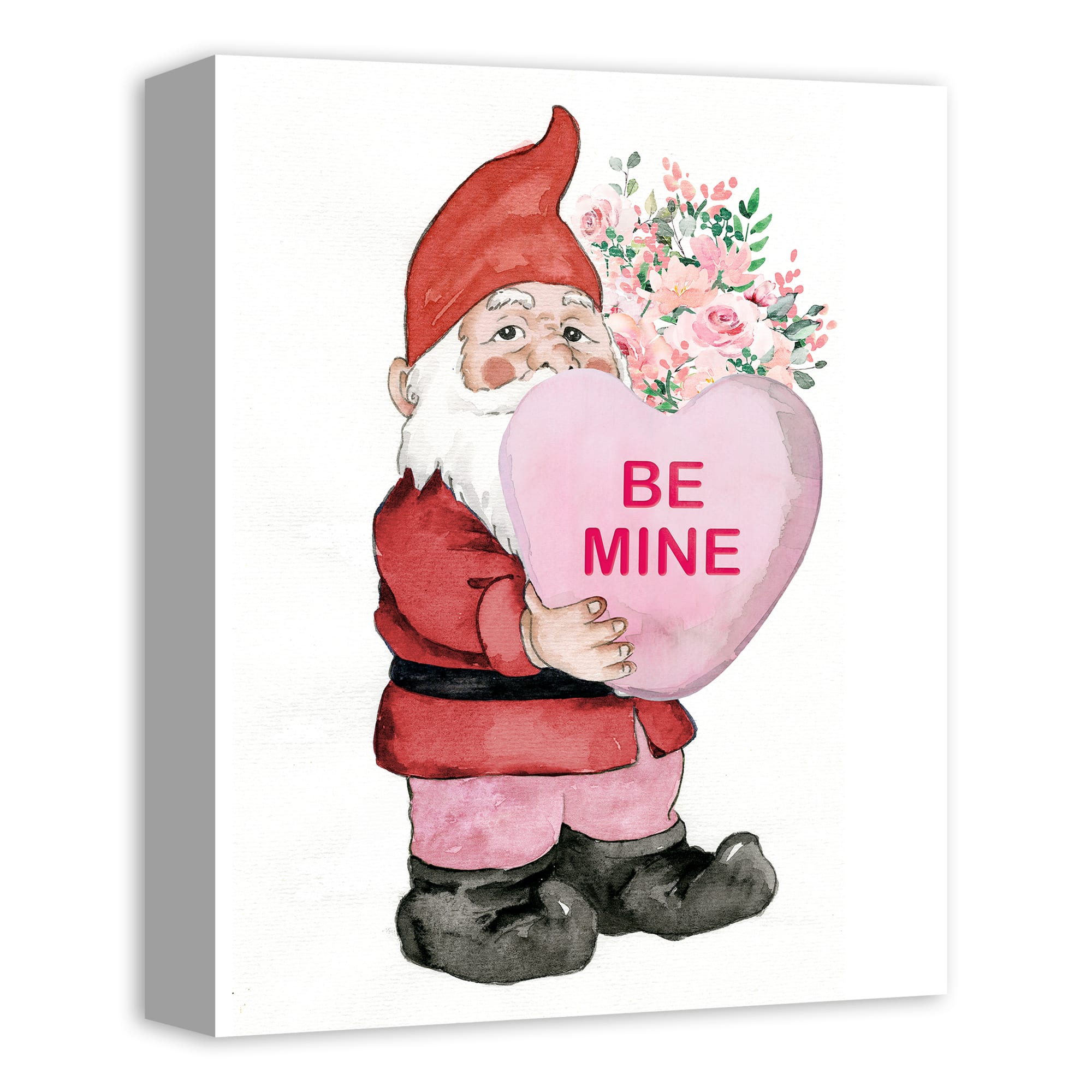 Be Mine Gnome Canvas Wall Art