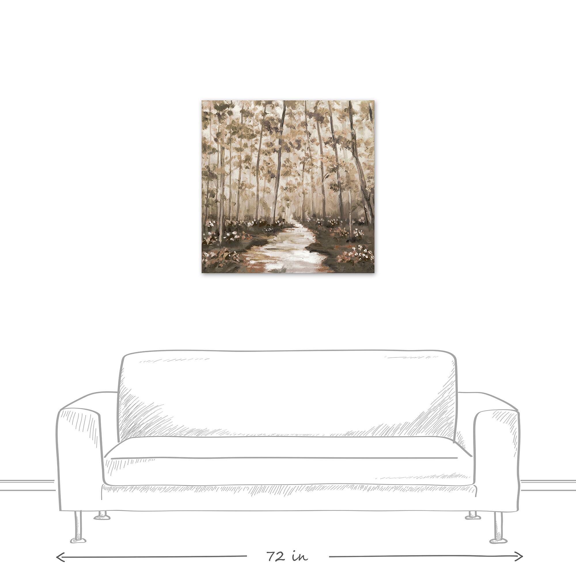 Tree Lined Path 30" x 30" Canvas Wall Art