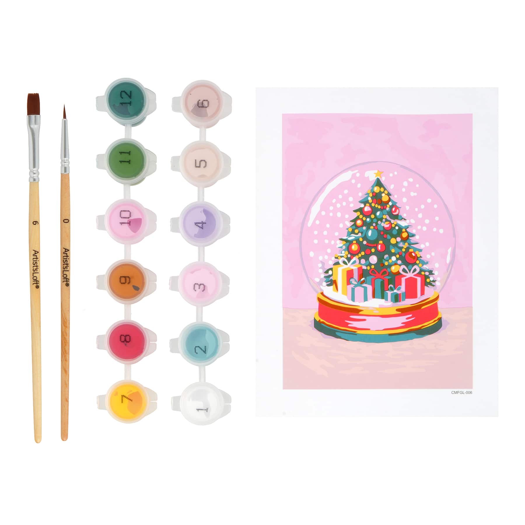 Snow Globe Nutcracker Paint-by-Number Framed Mini Kit by Artist's Loft®