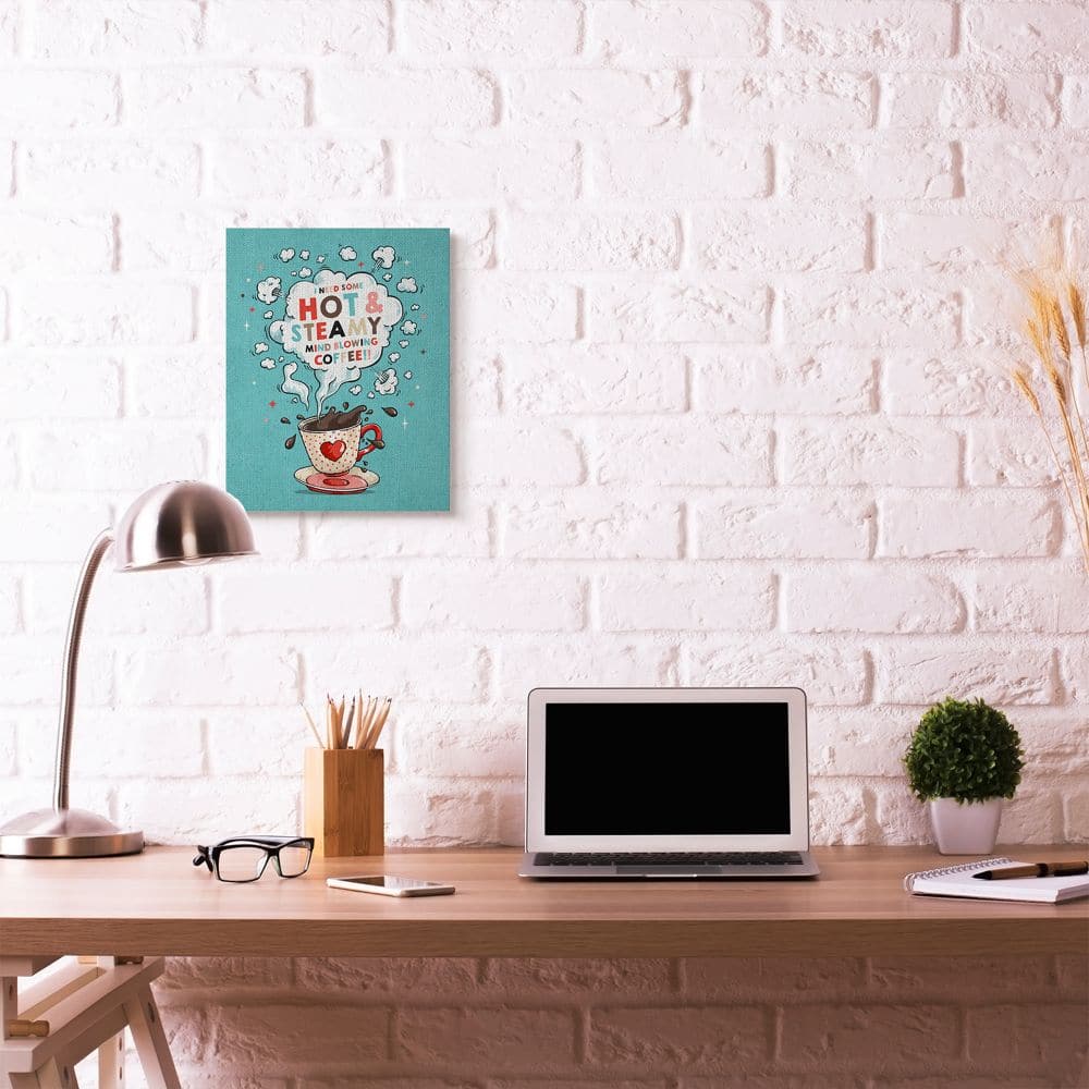 Stupell Industries Hot & Steamy Coffee Canvas Wall Art