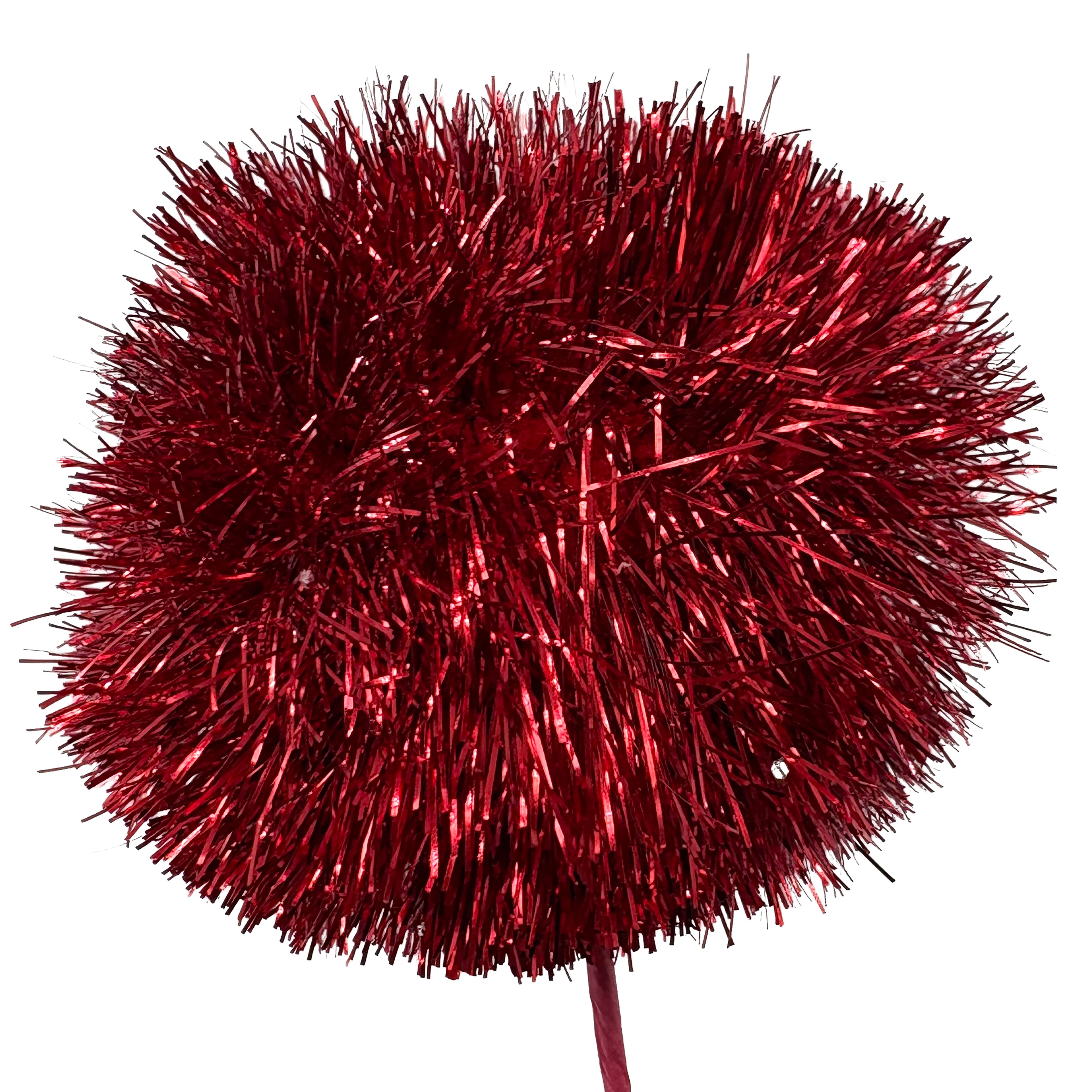 27.5" Red Tinsel Poms Stem by Ashland®