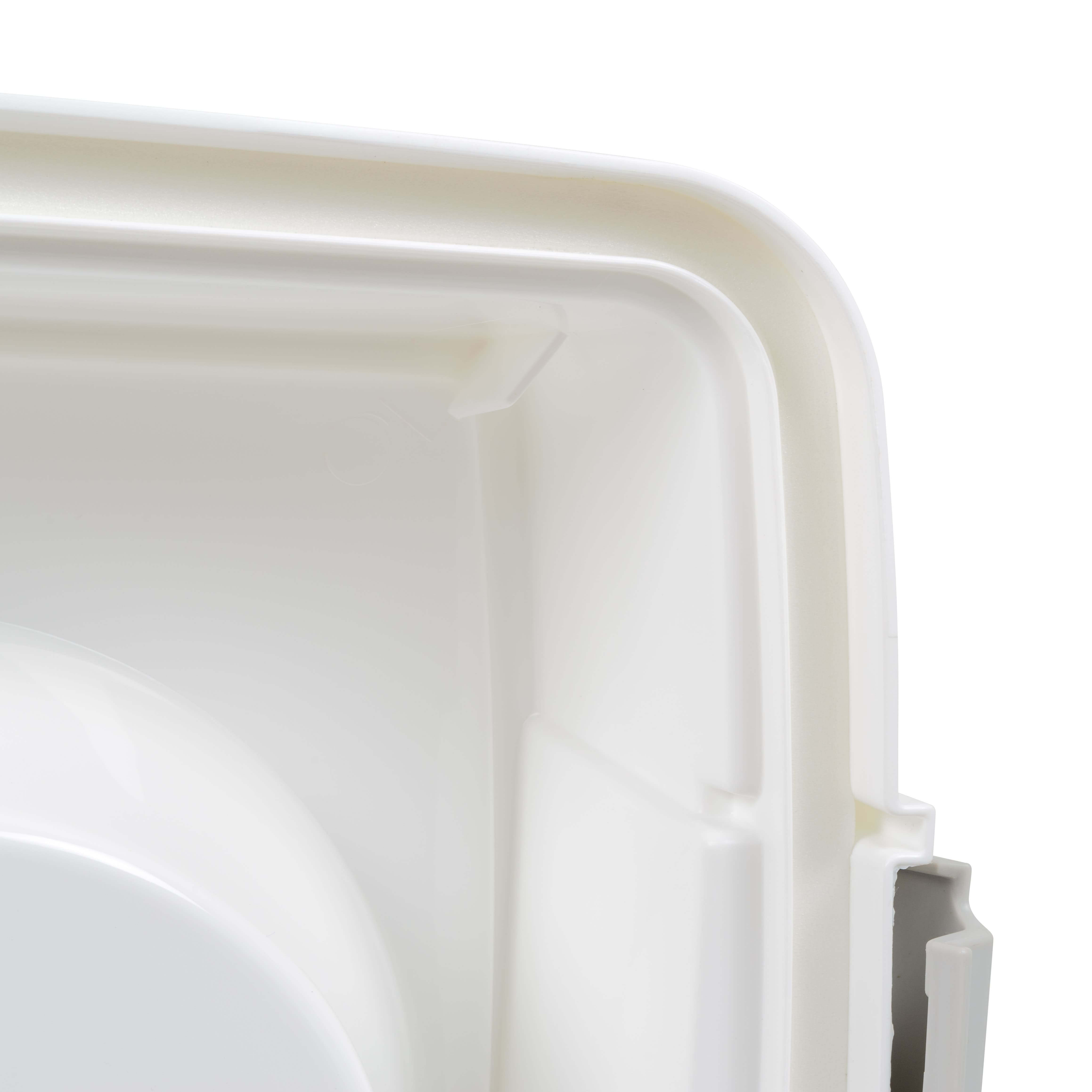 IRIS 12qt. Clear/White/Gray Airtight Elevated Feeder Storage Container