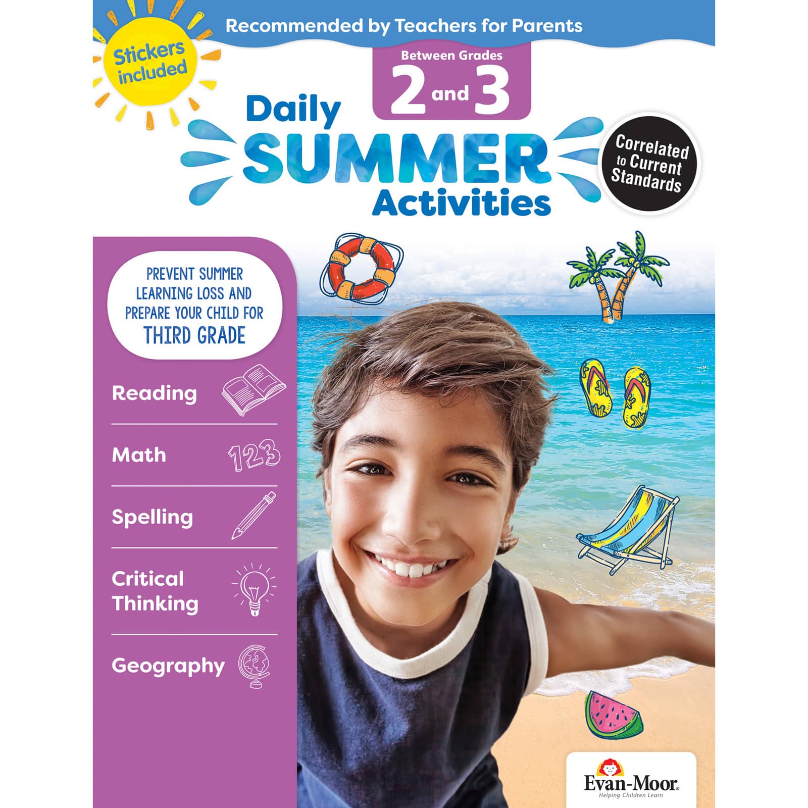 Evan-Moor® Moving from 2nd Grade to 3rd Grade Daily Summer Activities