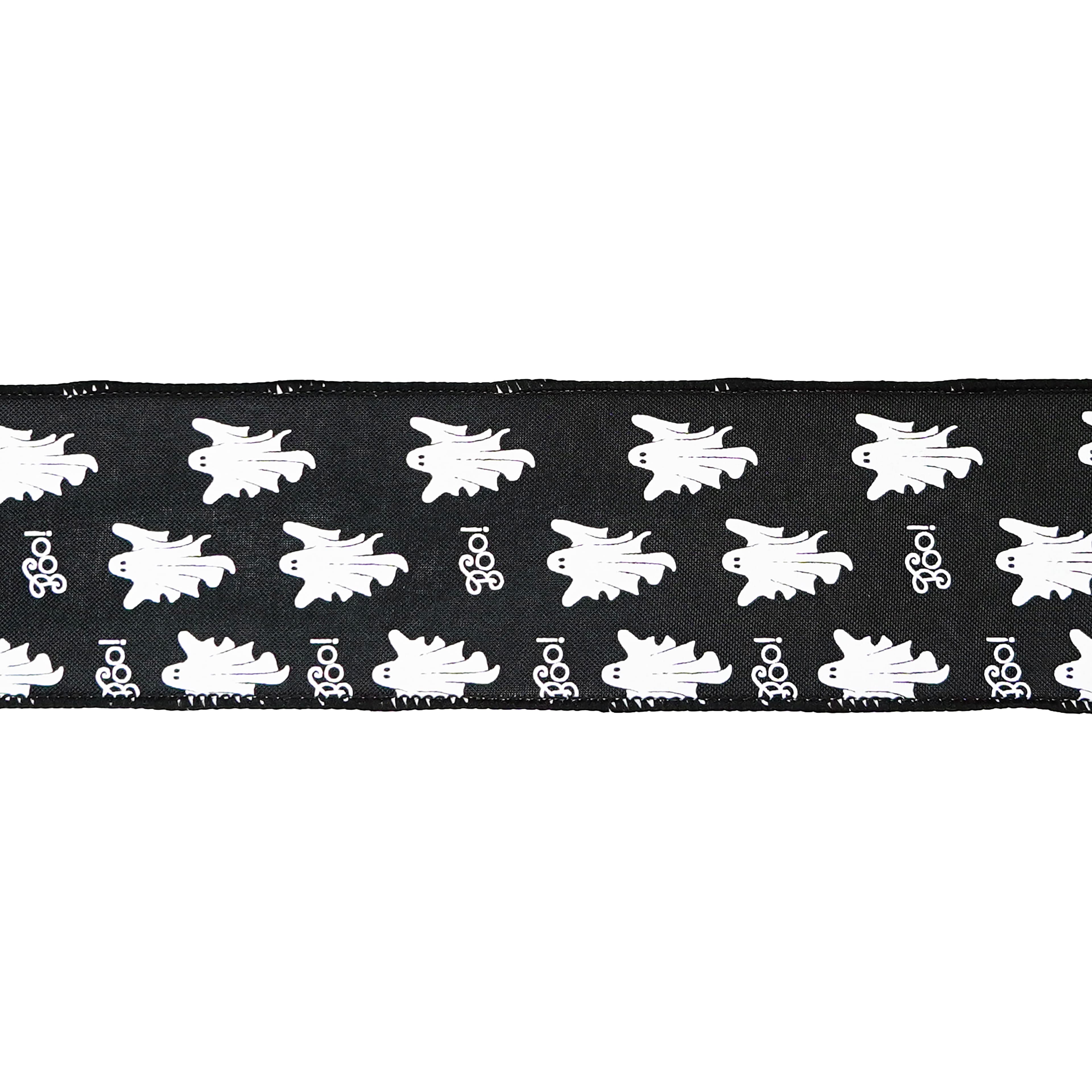 2.5" x 6.6yd. Black & White Boo Ghost Taffeta Wired Ribbon by Celebrate It®