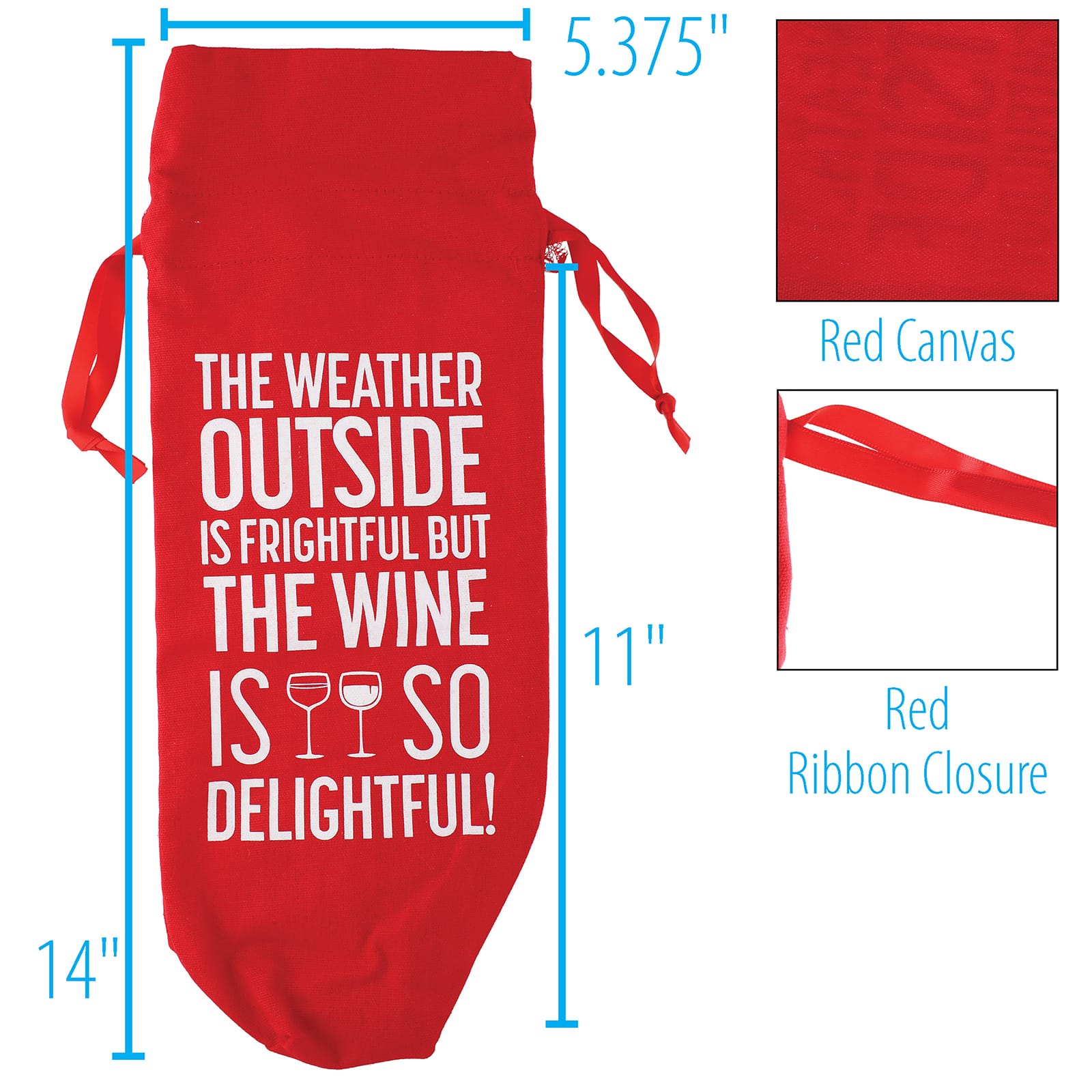 Personality Case™ Red Delightful Wine Bag