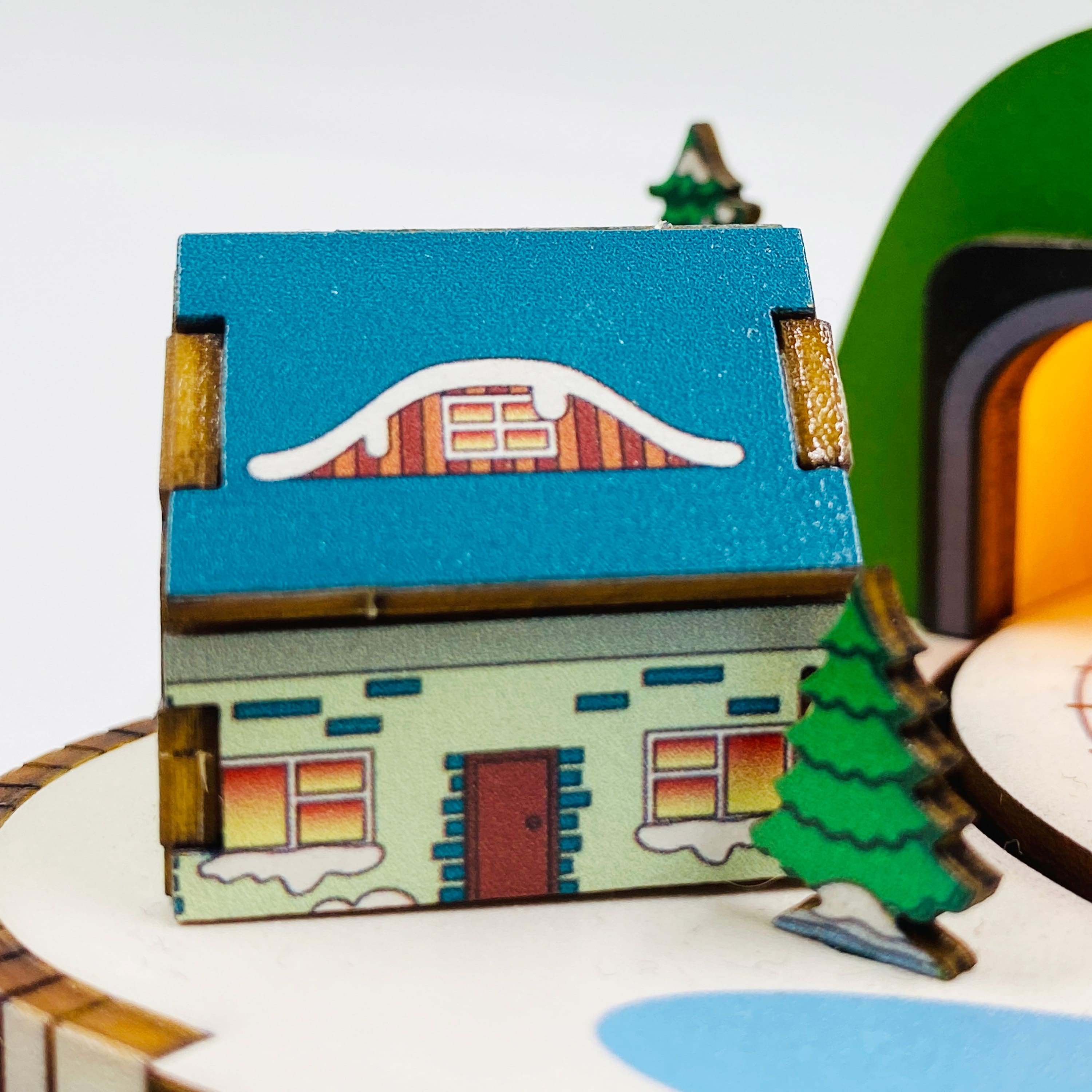 Sparkly Selections Snow Mountain Express Music Box DIY Miniature Kit