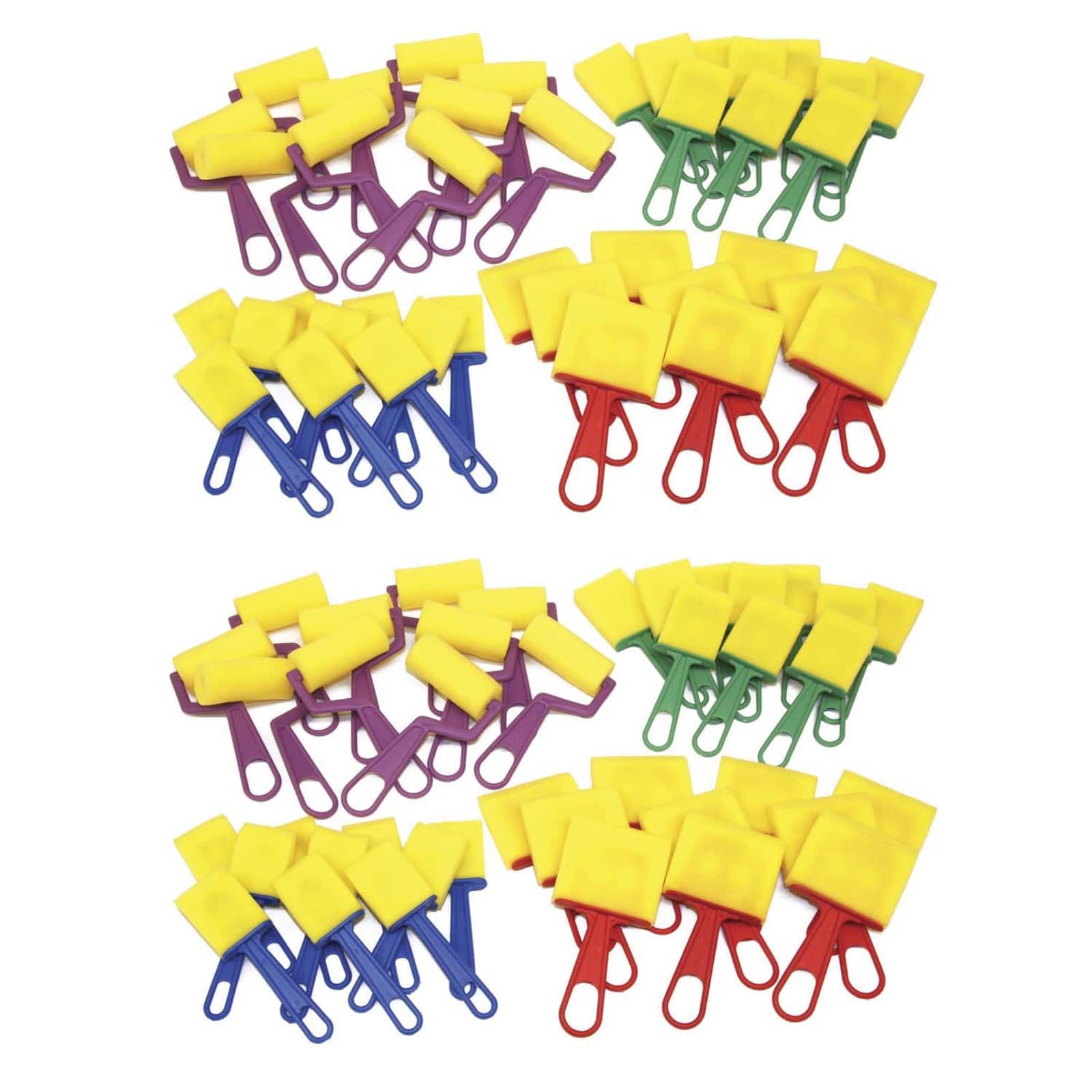 Creativity Street® Assorted Foam Brush Classroom Pack, 2 Packs of 40