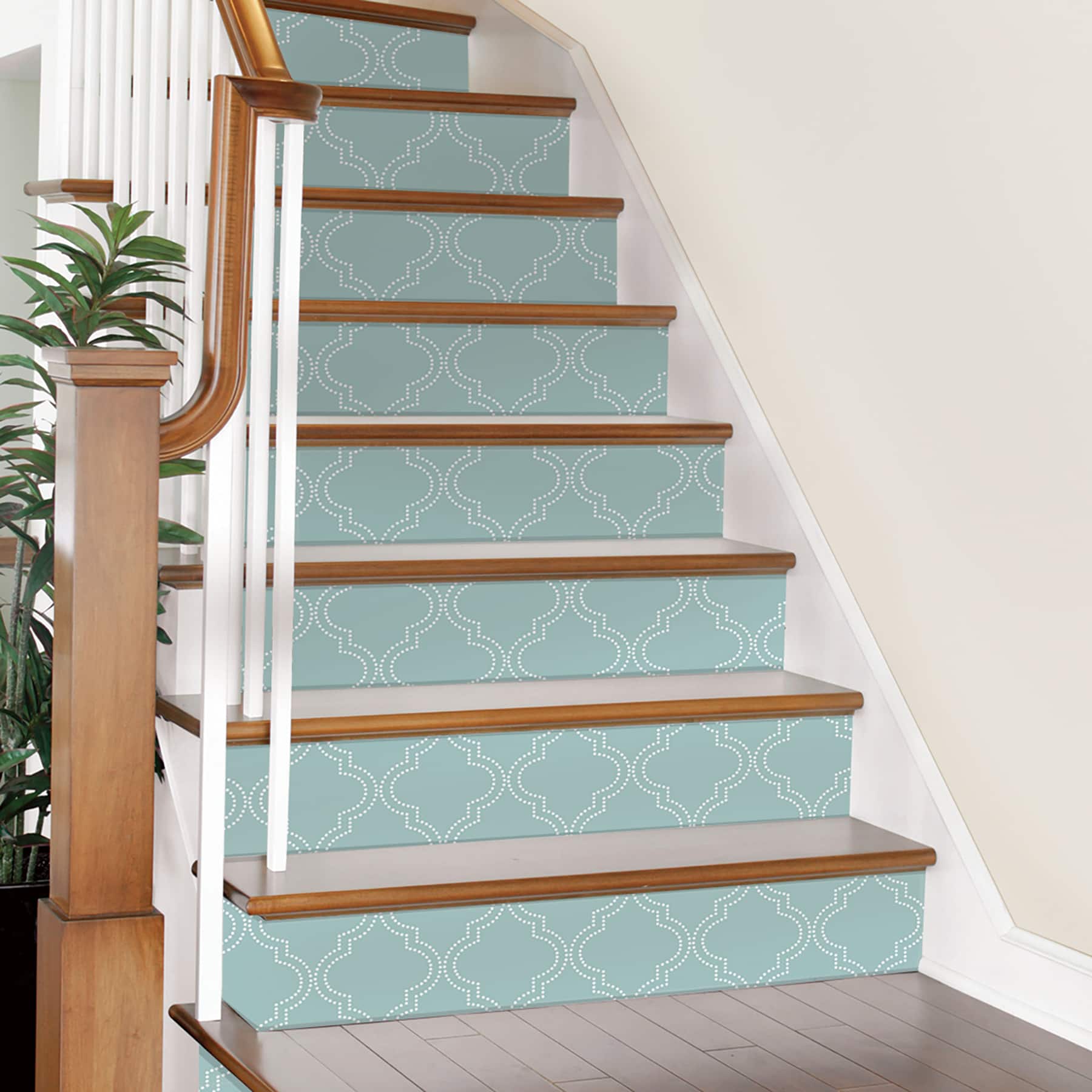 NuWallpaper Slate Blue Quatrefoil Peel & Stick Wallpaper