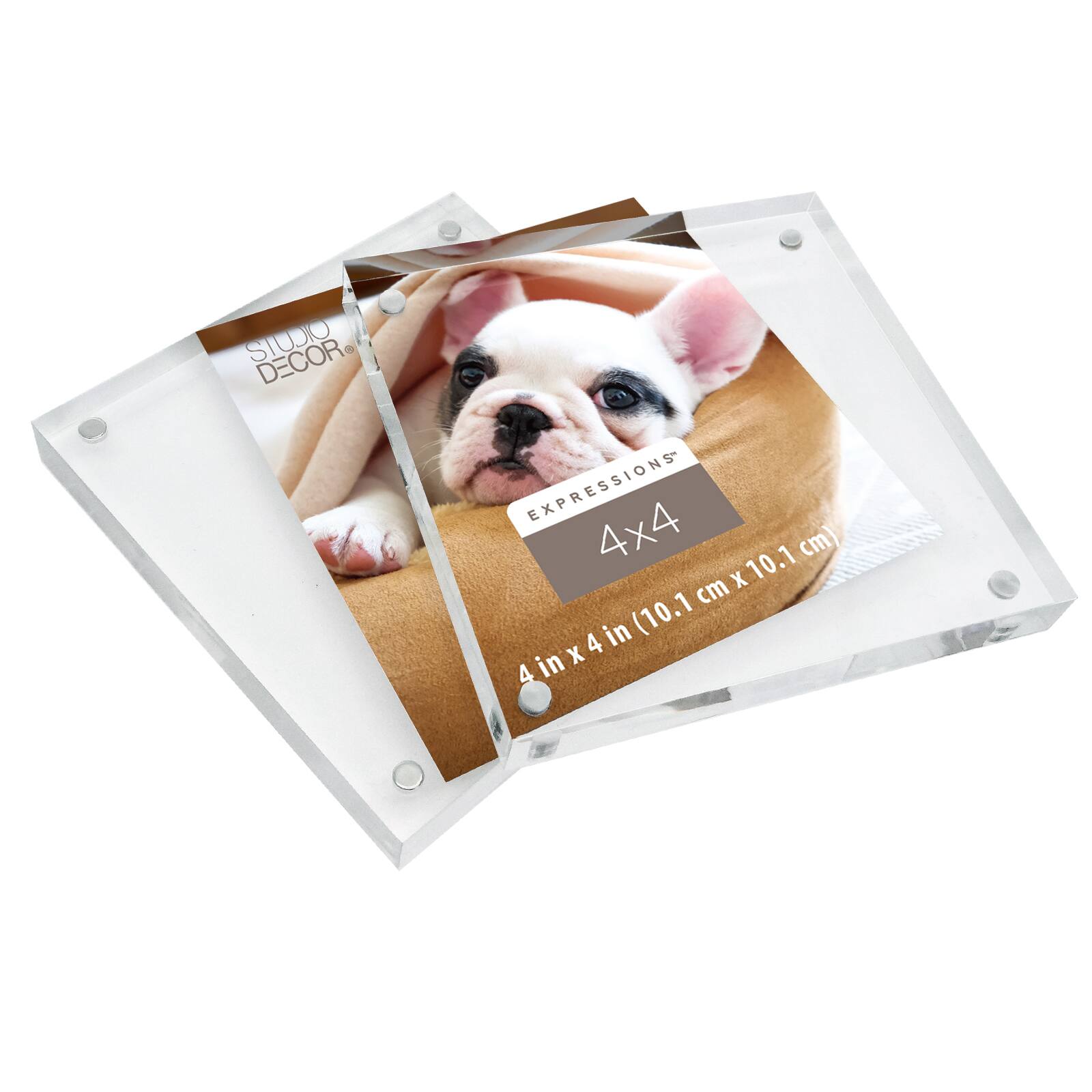 Expressions™ 4" x 4" Clear Acrylic Block Frame by Studio Décor®