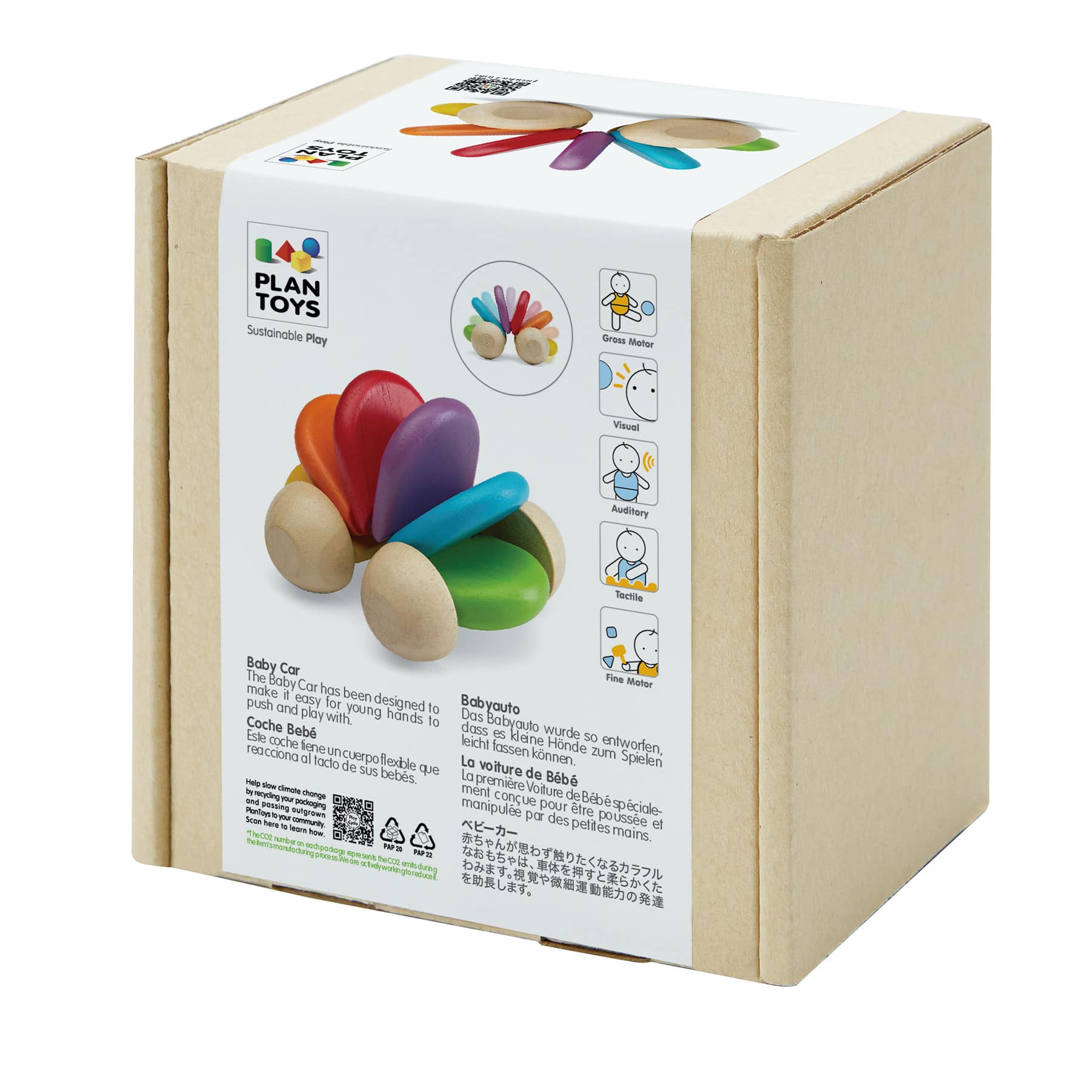 PlanToys Wooden Baby Car Push Toy