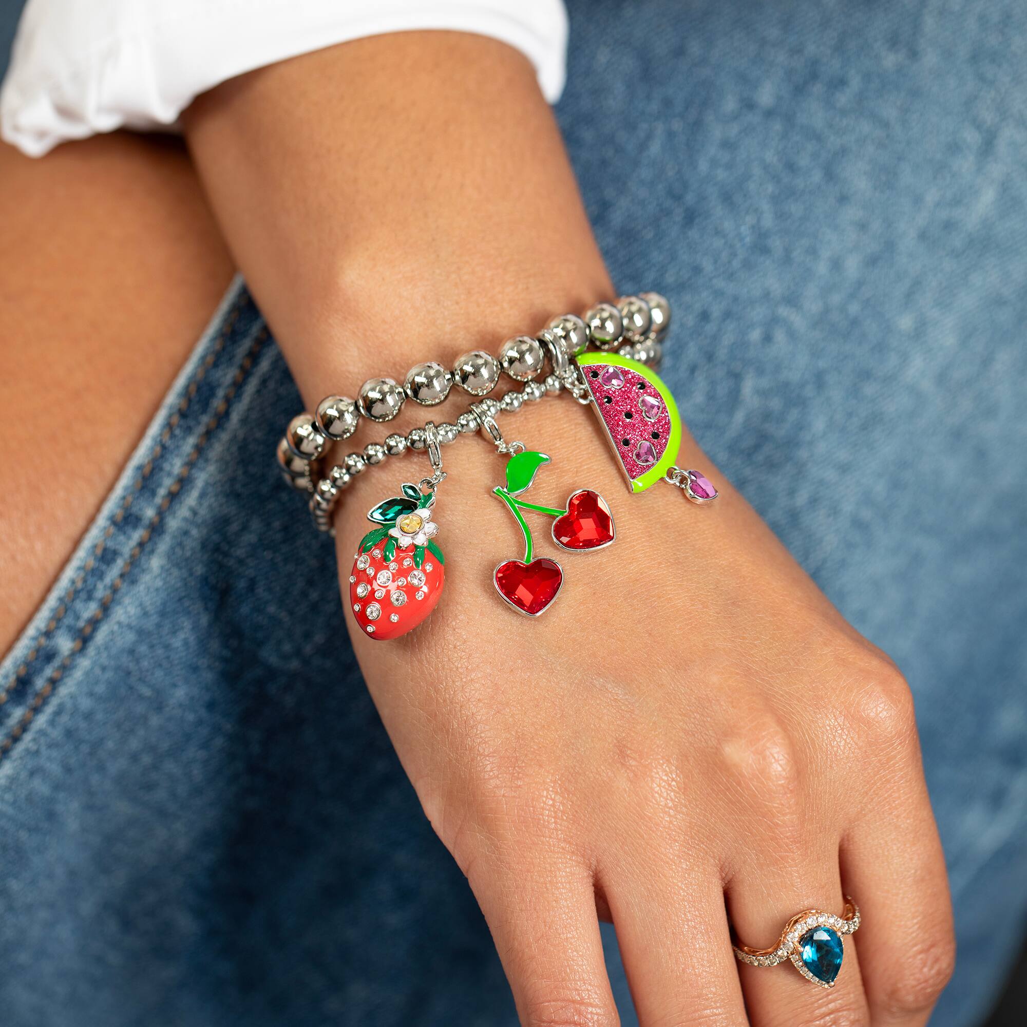 Strawberry Austrian Crystal Charm by Bead Landing™