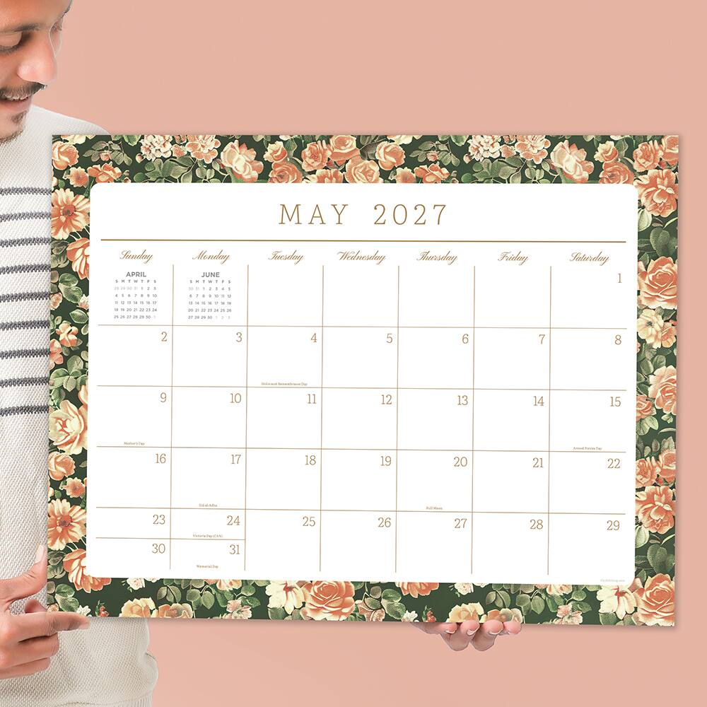 2027 Artisan Legacy Large Desk Pad Monthly Blotter Calendar