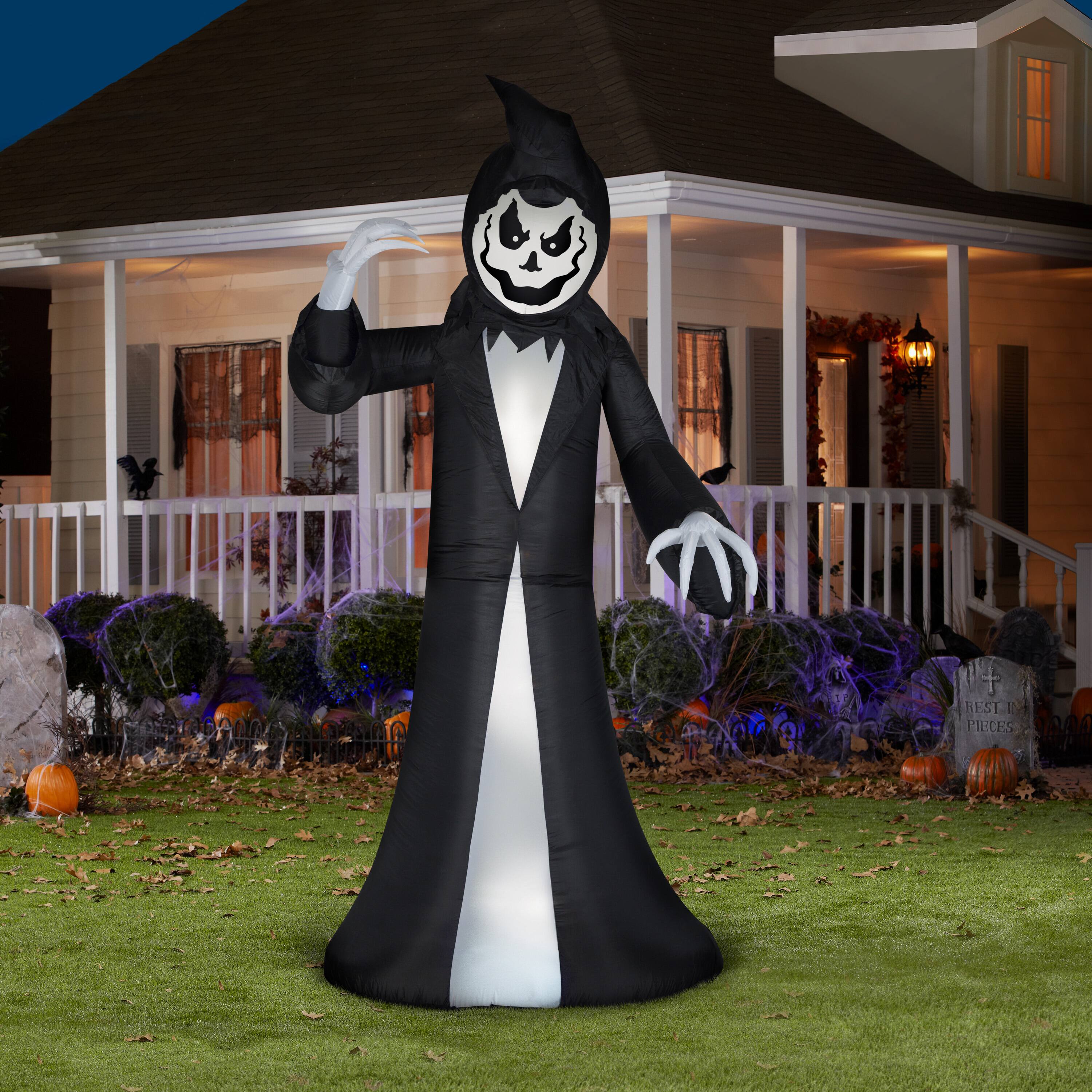 9.5ft. Airblown® Inflatable Animated Head Turning Reaper