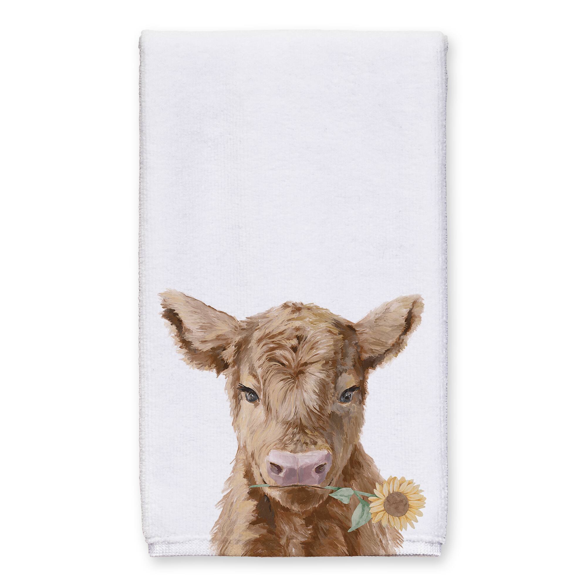 Baby Highland Cow Sunflower 16" x 25" Towel Set