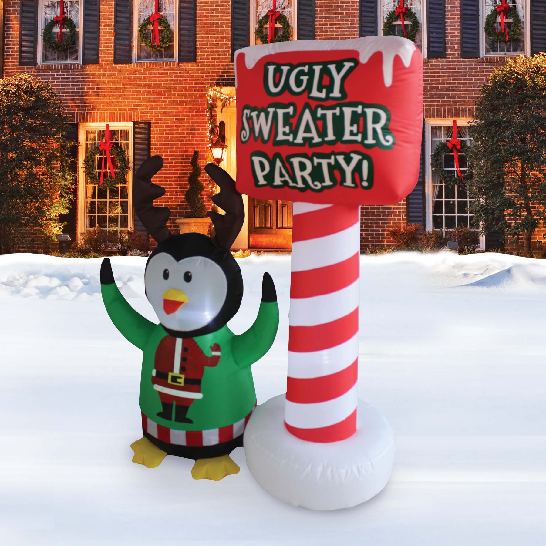 5ft. Inflatable Santa's Doggy Dare