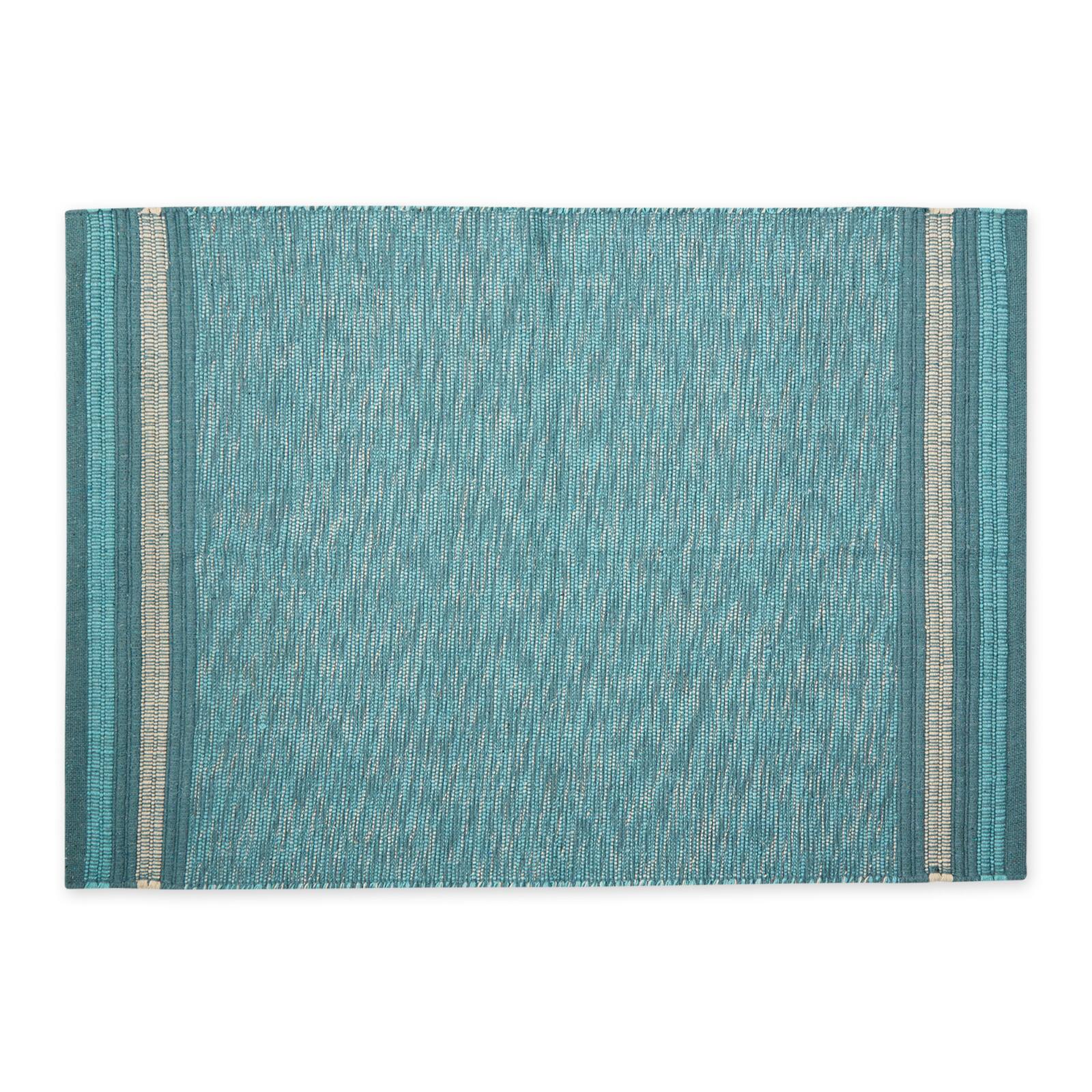 DII® Modern Stripe Variegated Handwoven Recycled Yarn Rug