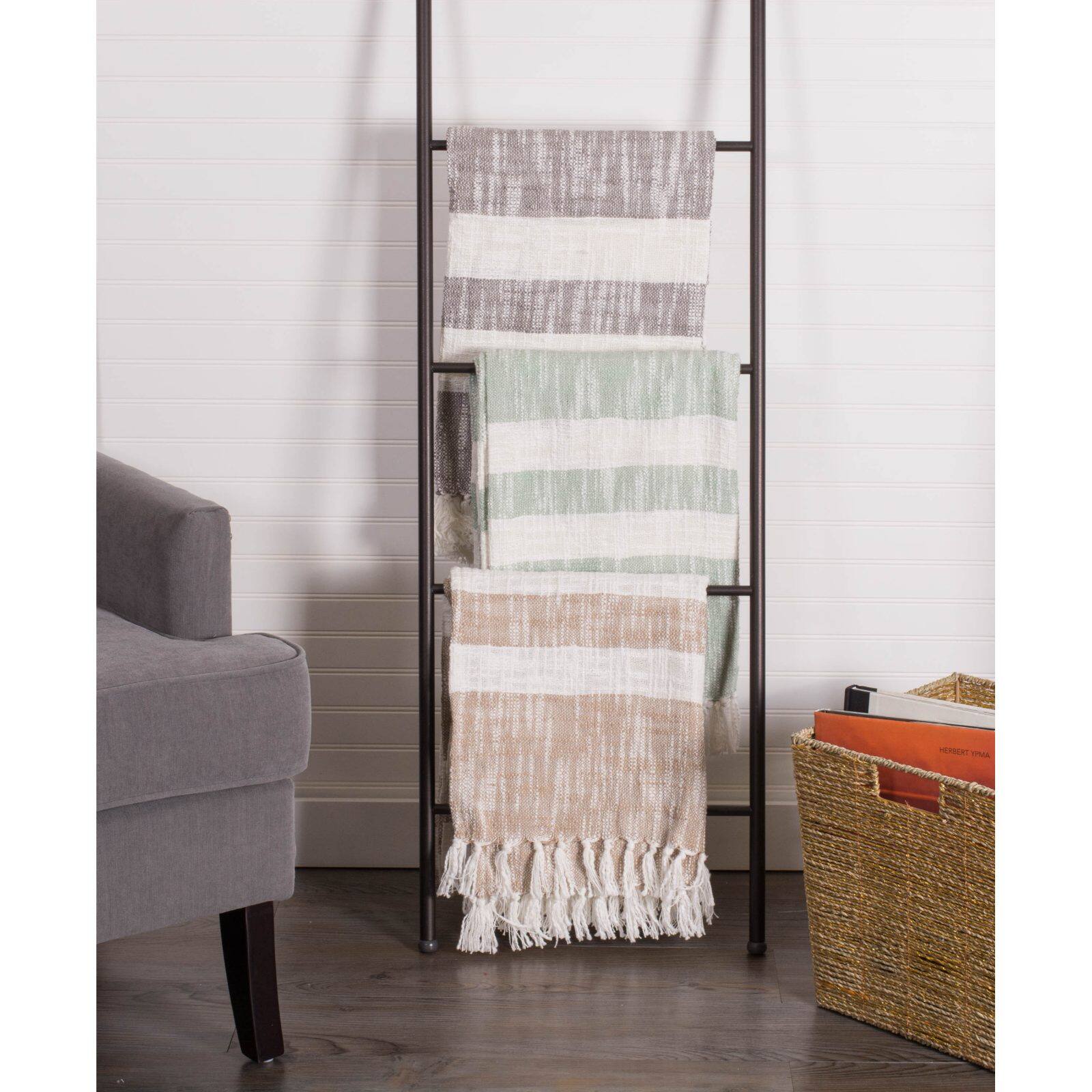 DII® Mint Slub Stripe Throw