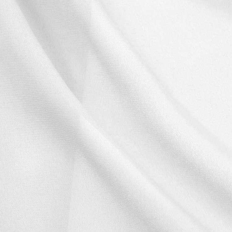 White Poly Georgette
