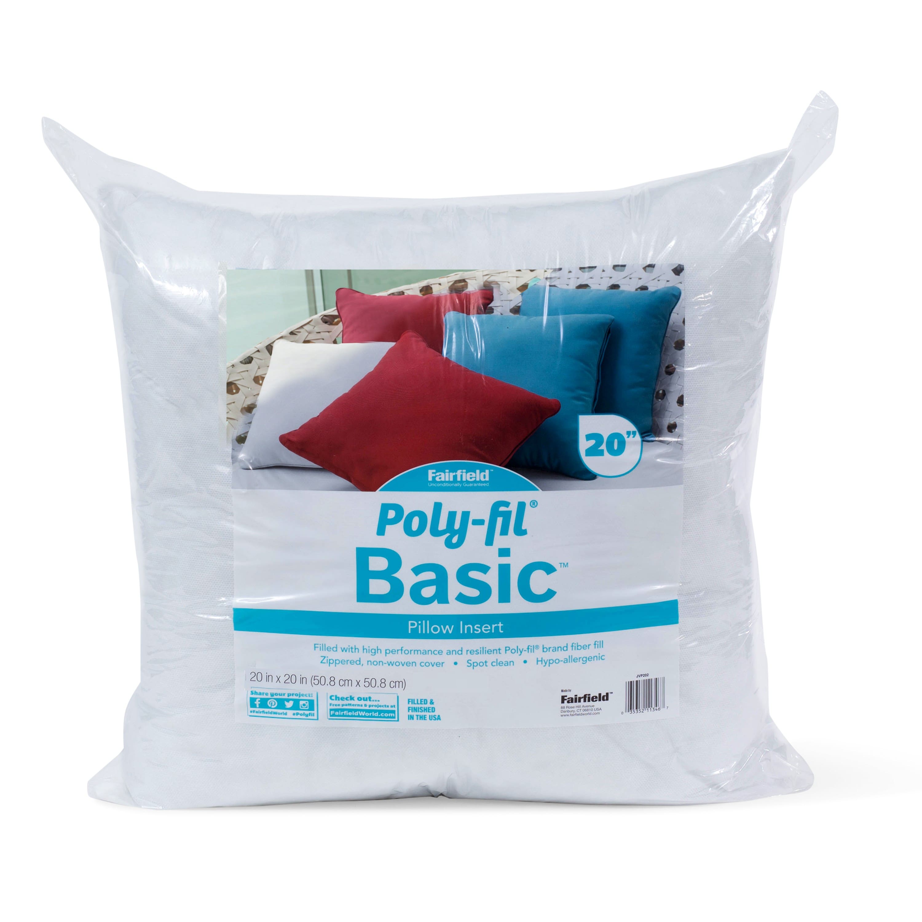 Poly-Fil® Basic™ 20" x 20" Pillow Insert