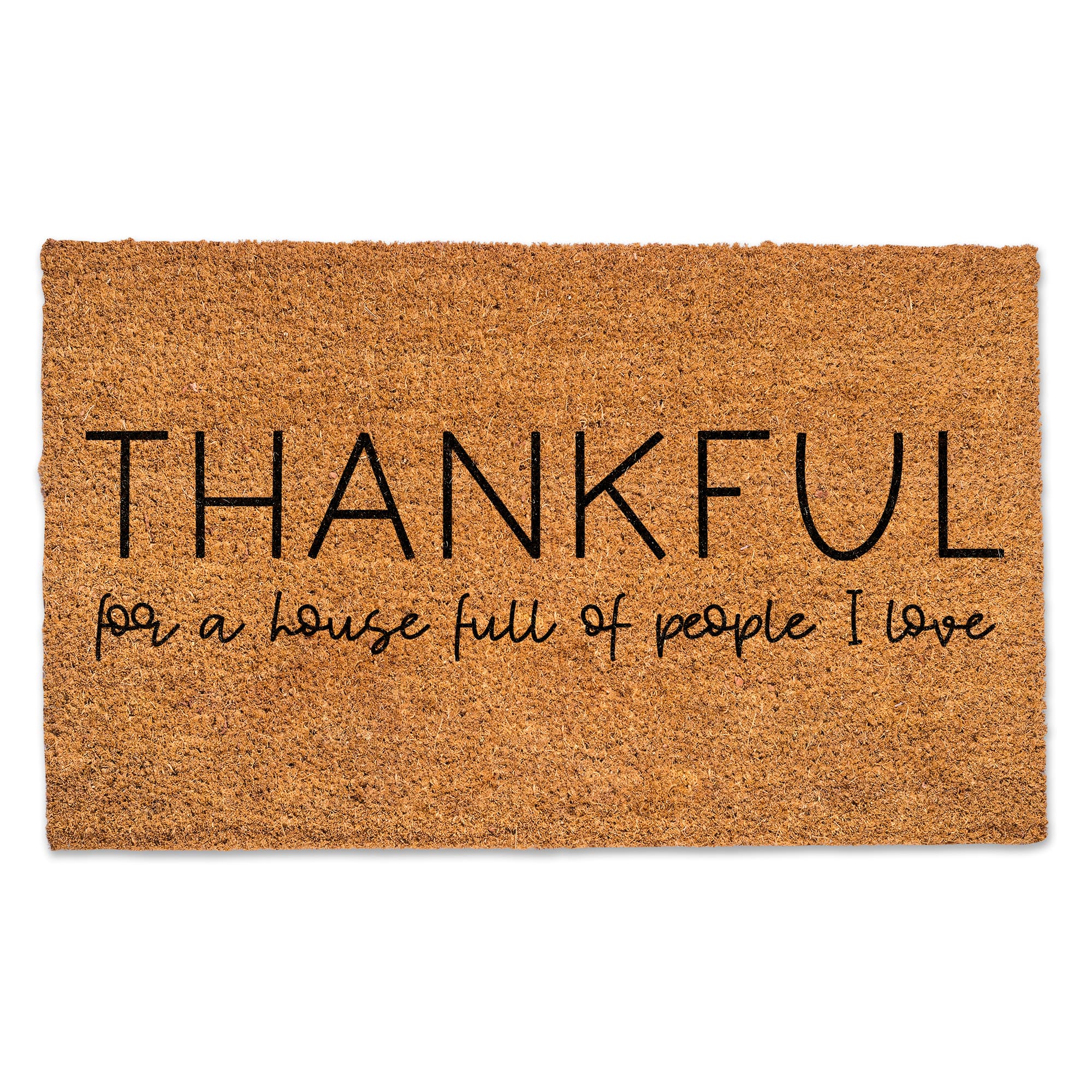Thankful For A House Full Of People 30" x 18" Door Mat