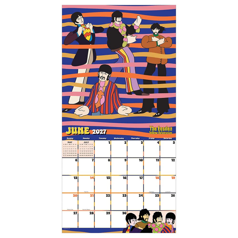 2027 The Beatles: Yellow Submarine Wall Calendar
