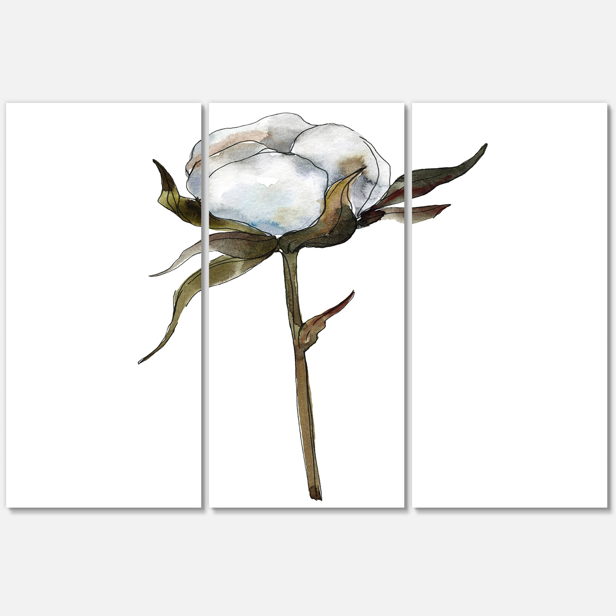 Designart - Retro Cotton Flower