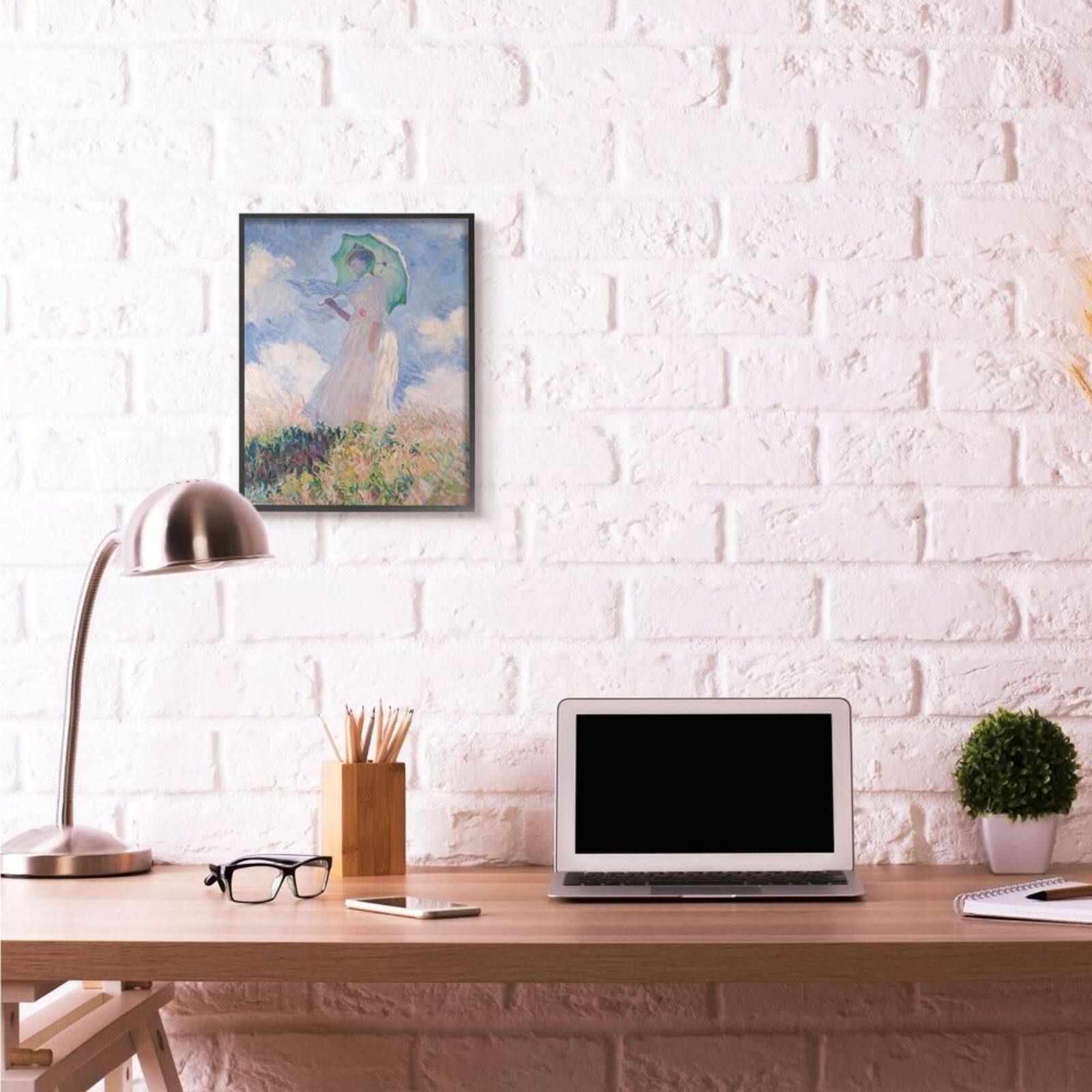 Stupell Industries Woman With Parasol Monet Classic Painting Framed Wall Art