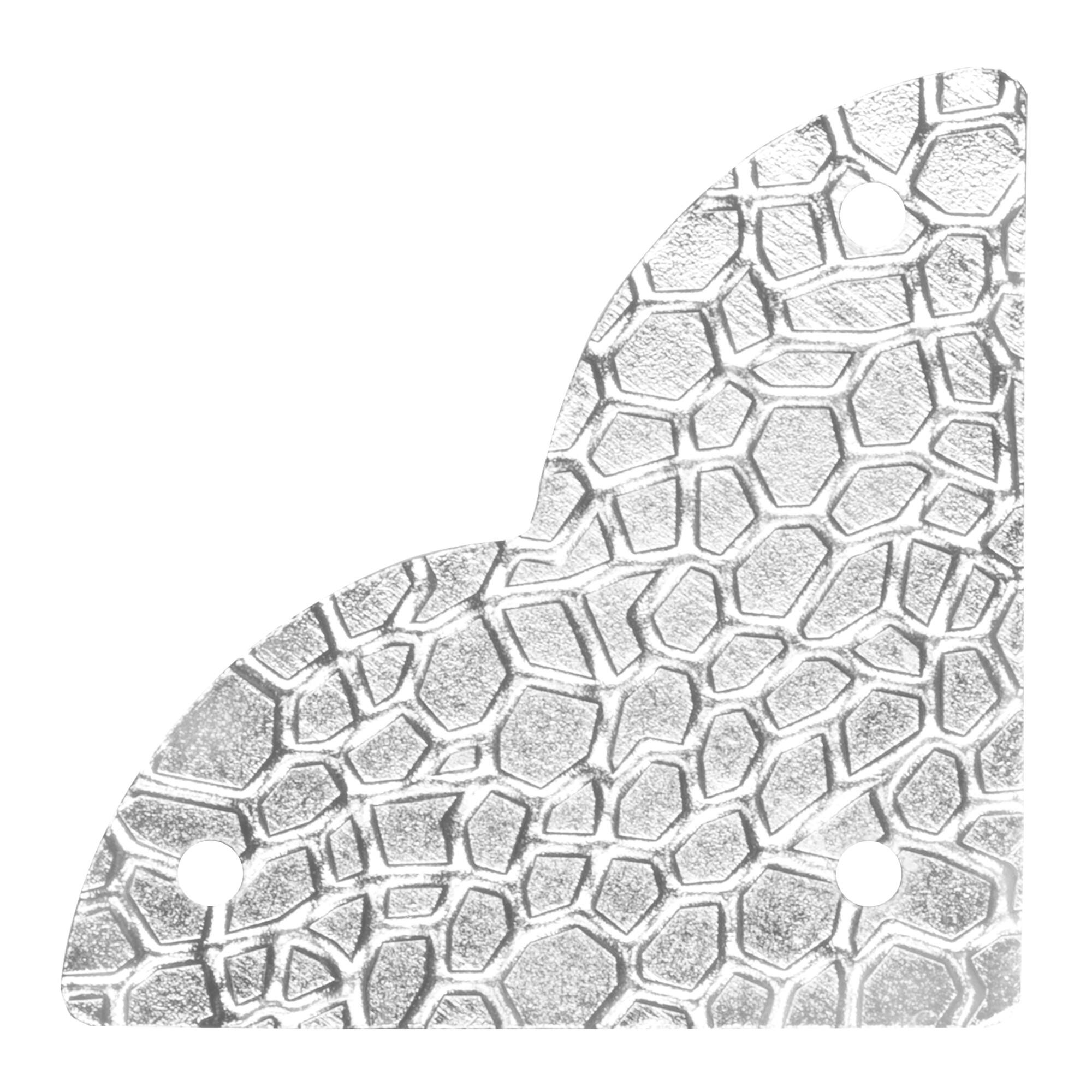 Dritz Home Nickel Textured Quatrefoil Corners